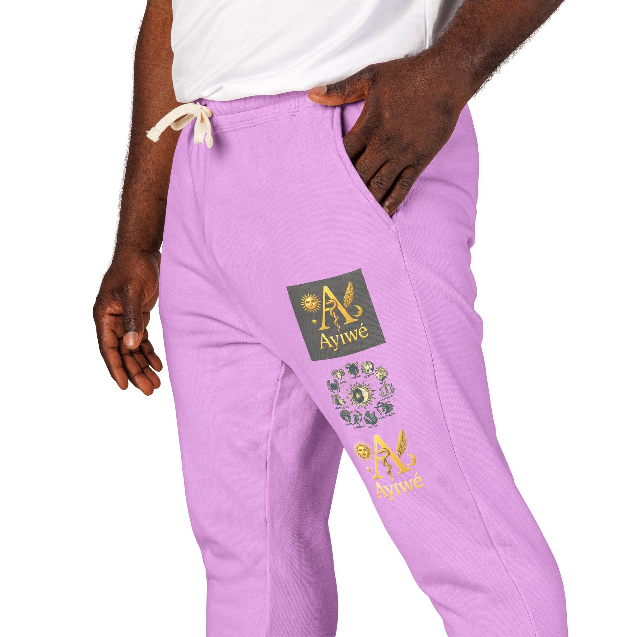 Fresh3-AyiWé Unisex Garment-Dyed Fleece Sweatpants