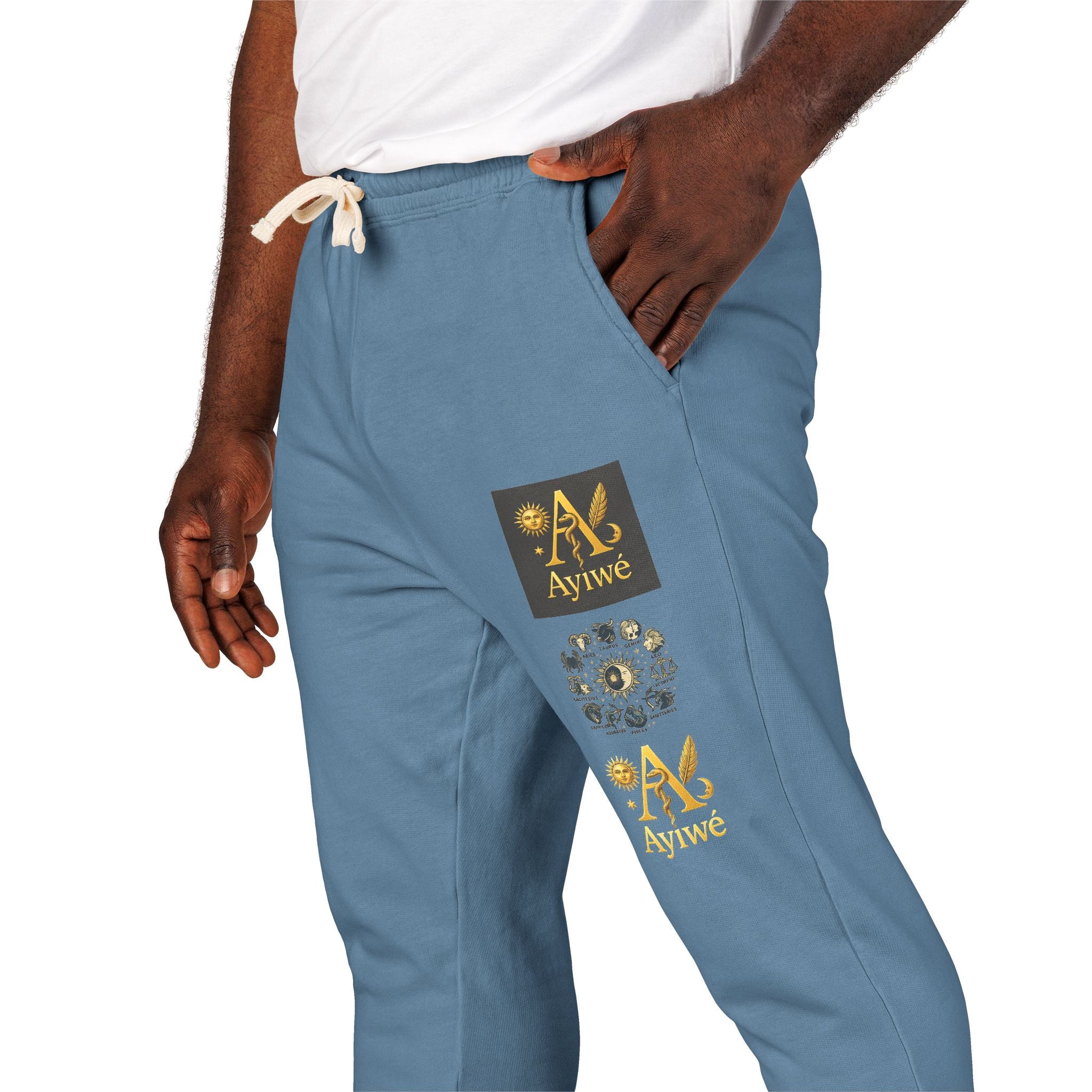 Fresh3-AyiWé Unisex Garment-Dyed Fleece Sweatpants
