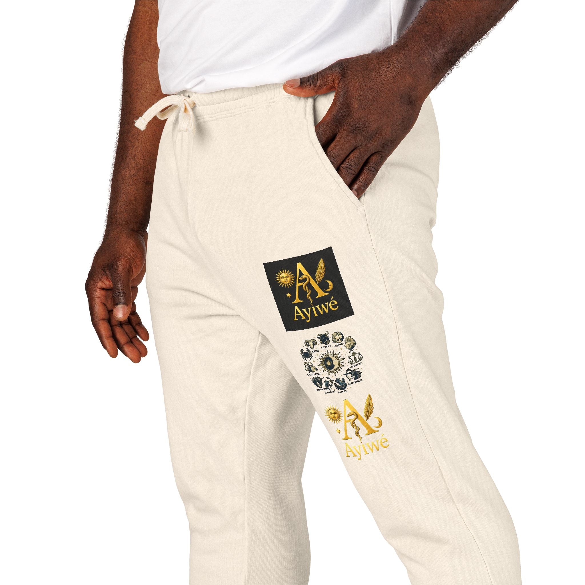 Fresh3-AyiWé Unisex Garment-Dyed Fleece Sweatpants