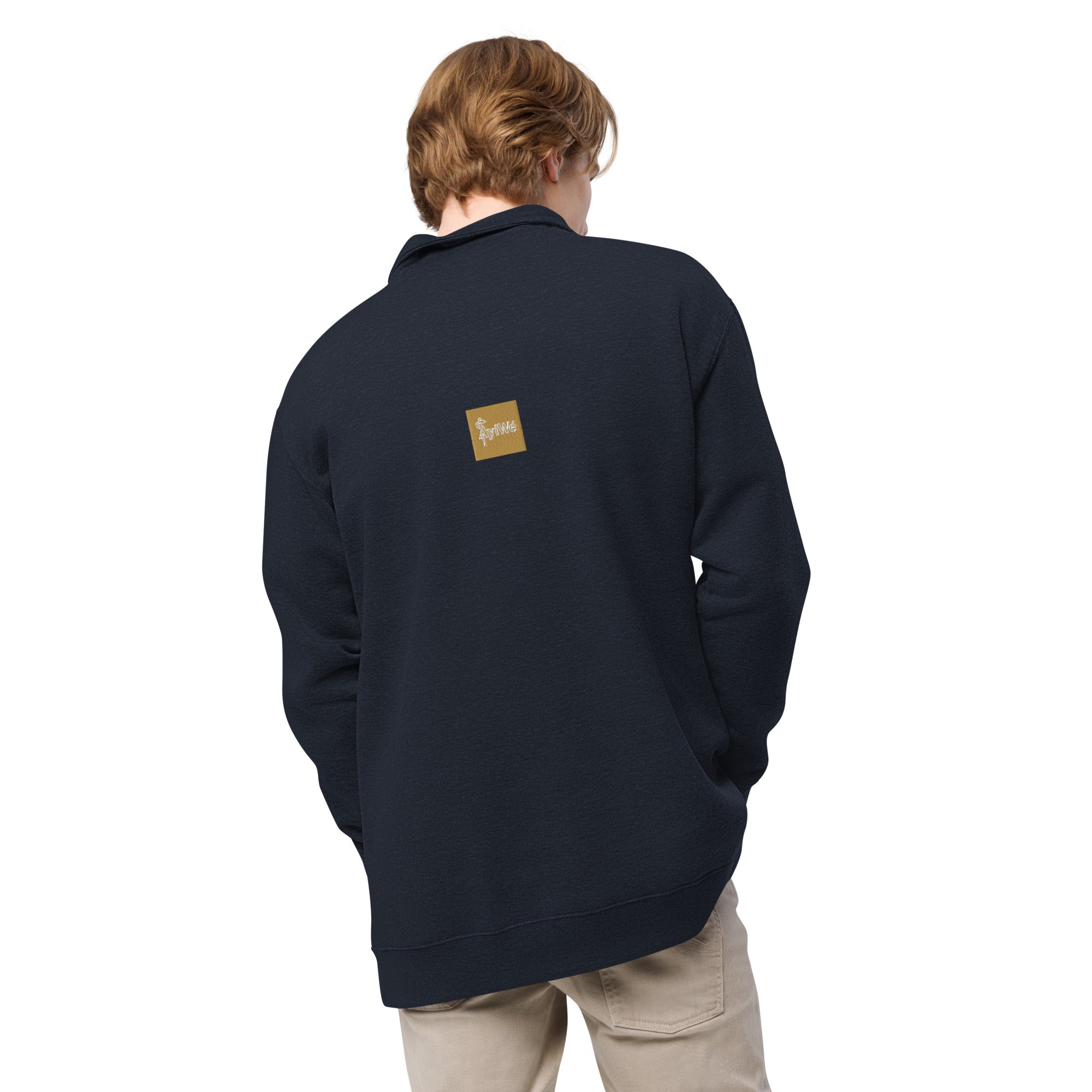 F - Cube1 Unisex fleece pullover, Powered by AyiWé F&S - AyiWé Fashion & Style