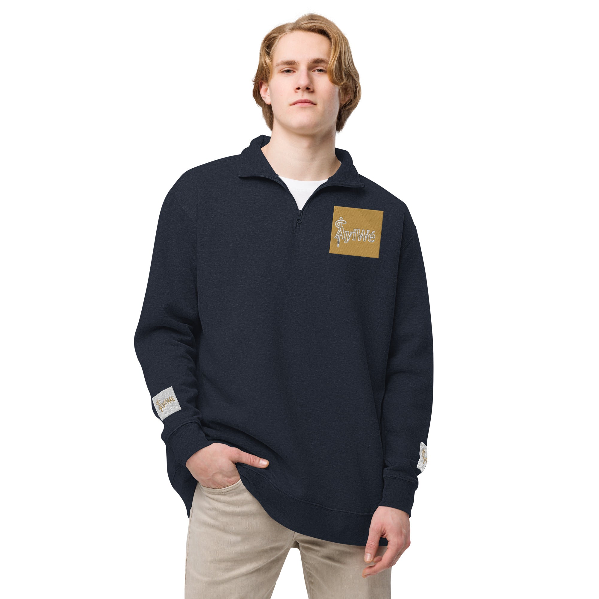 F - Cube1 Unisex fleece pullover, Powered by AyiWé F&S - AyiWé Fashion & Style