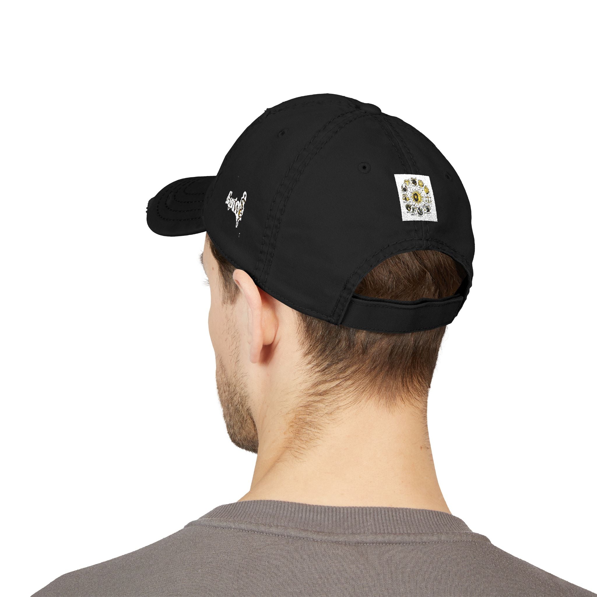 AB3-AyiWé Distressed Dad Hat (Embroidery)