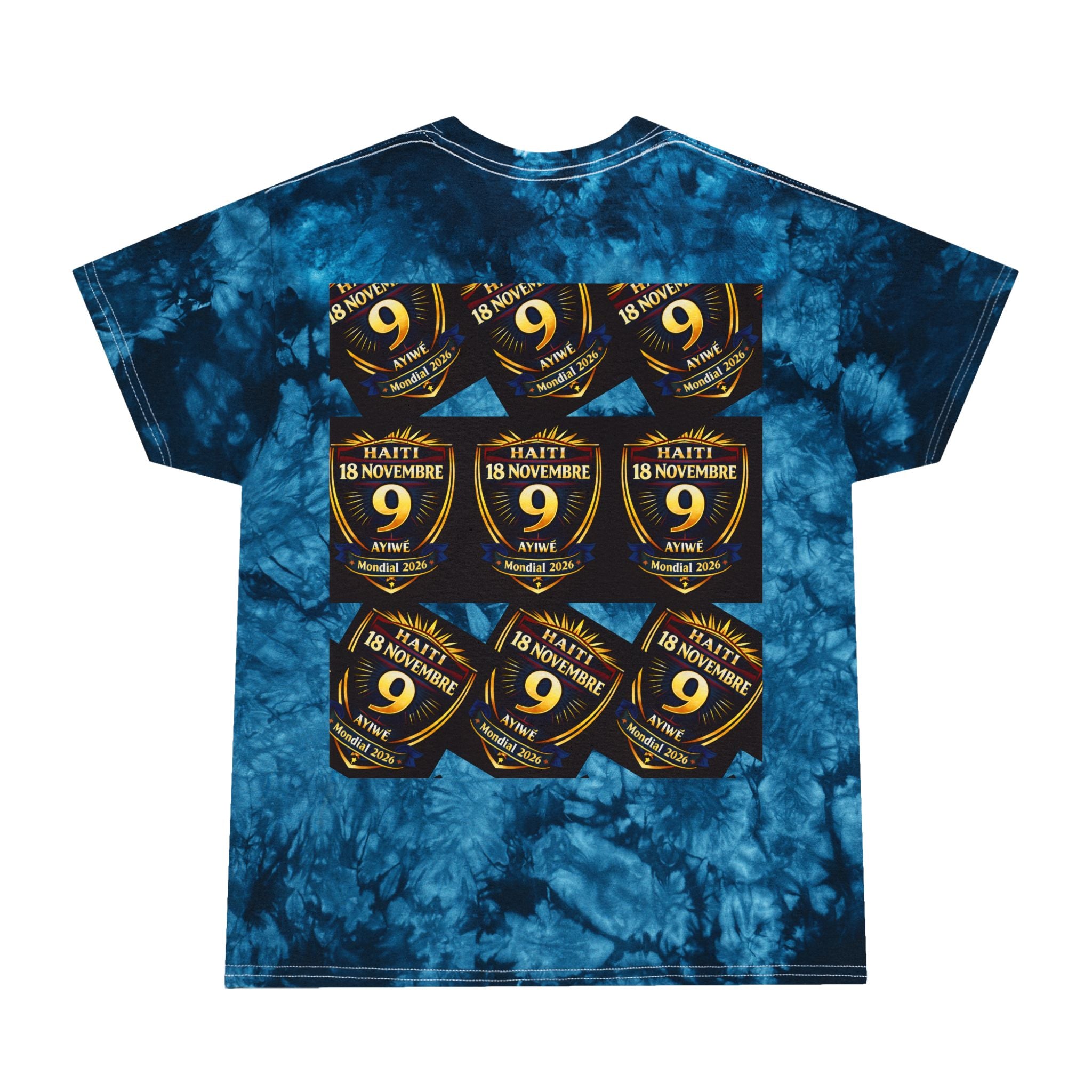 Ayiti18WC - Victoire WC 2026 Tie - Dye Tee, Crystal by AyiWe F&S by Ayiwe F&S - AyiWé Fashion & Style