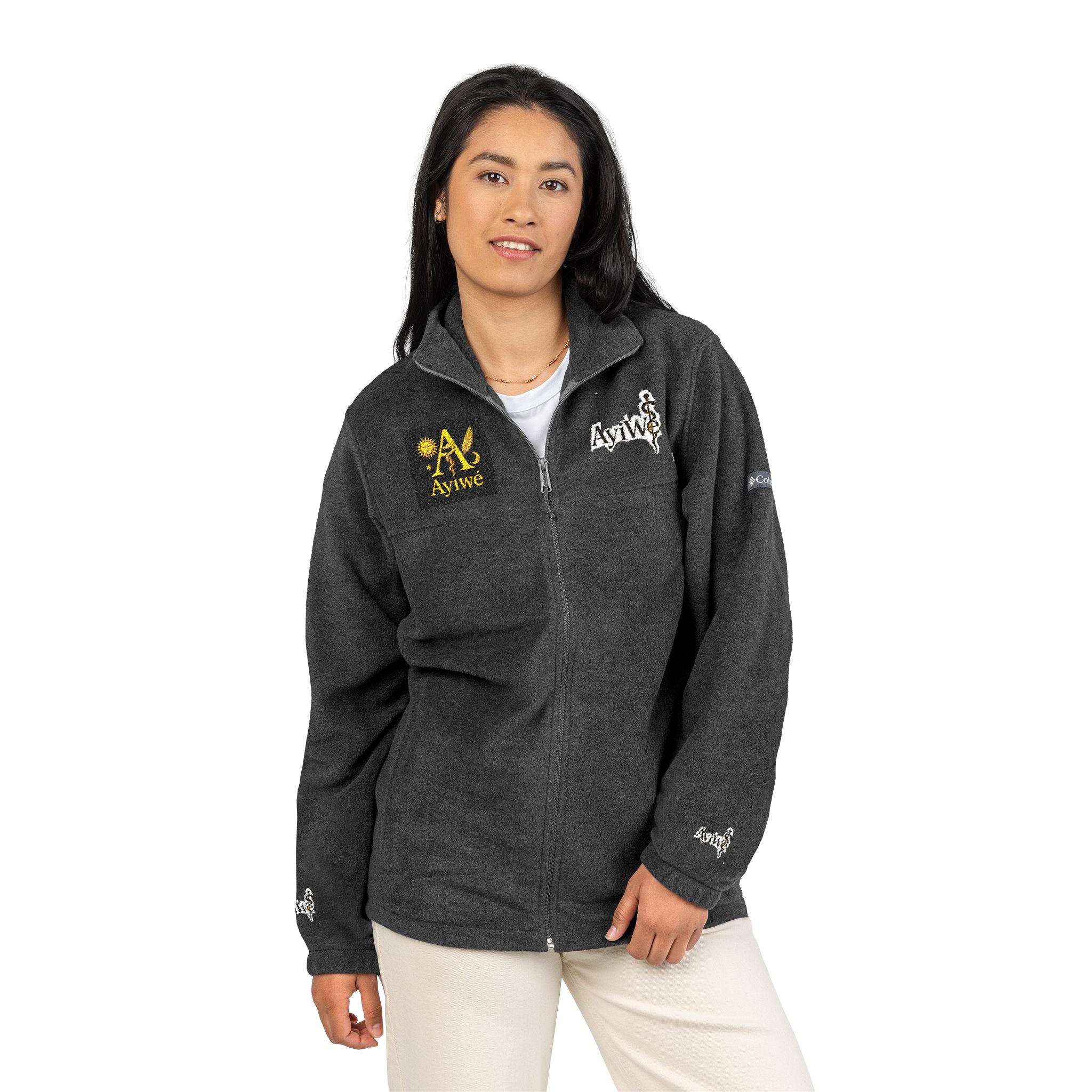 1A-AyiWé-Fibonacci8 Unisex Columbia Fleece Jacket (Embroidery)