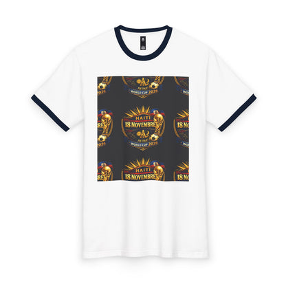 Ayiti - 18Nov. WC2026 Men's Staple Ringer Tee by AyiWe f&S - AyiWé Fashion & Style