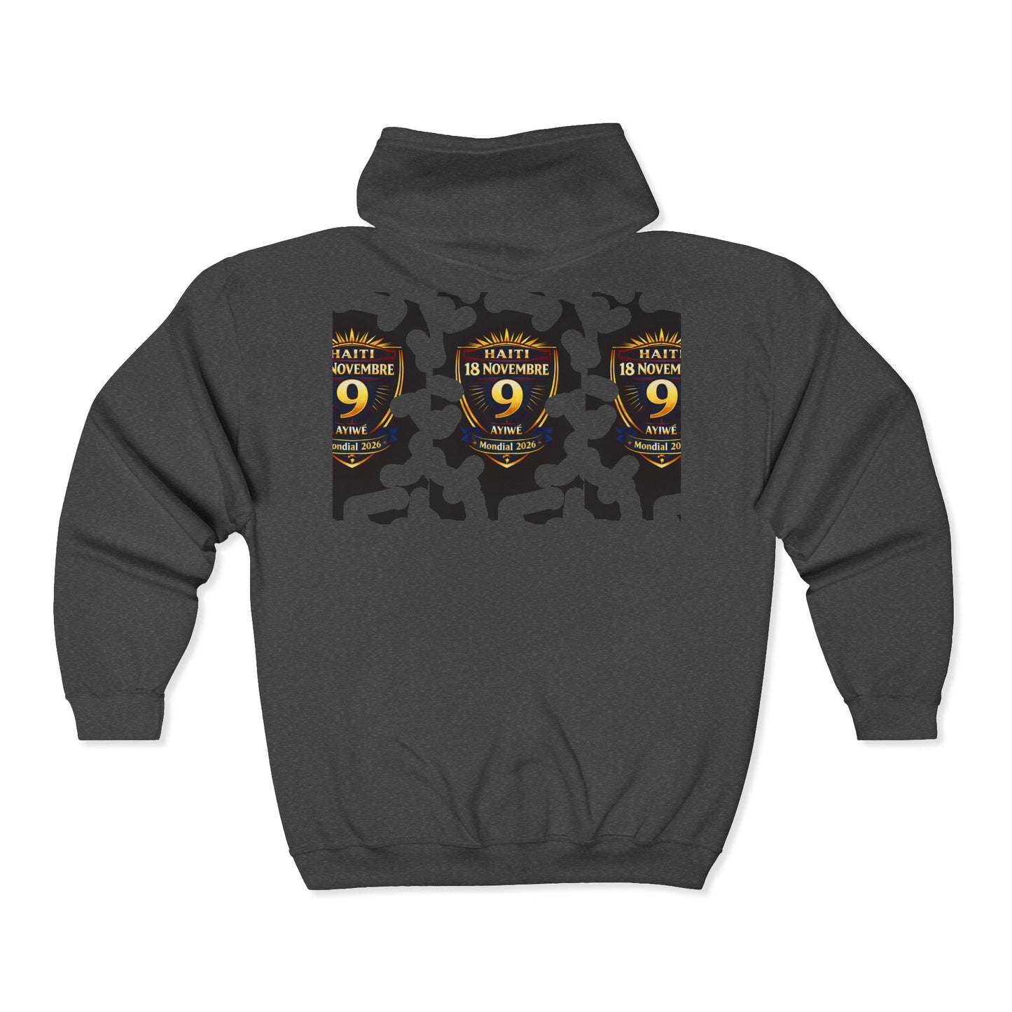 Ayiti18WC - 09G Unisex Heavy Blend™ Full Zip Hooded Sweatshirt by AyiWe F&S - AyiWé Fashion & Style