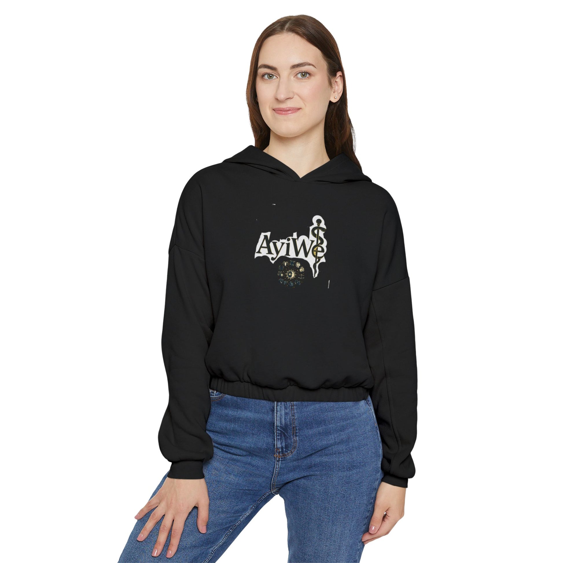 A - Lady1 - AyiWé Women's Cinched Bottom Hoodie - AyiWé Fashion & Style