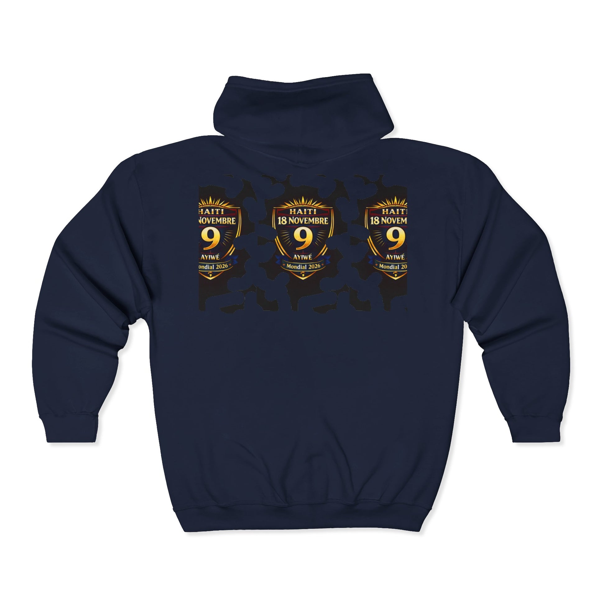 Ayiti18WC - 09G Unisex Heavy Blend™ Full Zip Hooded Sweatshirt by AyiWe F&S - AyiWé Fashion & Style