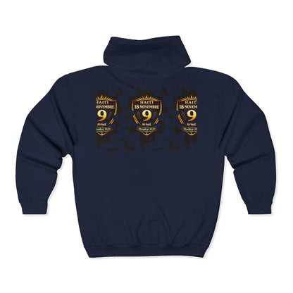 Ayiti18WC - 09G Unisex Heavy Blend™ Full Zip Hooded Sweatshirt by AyiWe F&S - AyiWé Fashion & Style