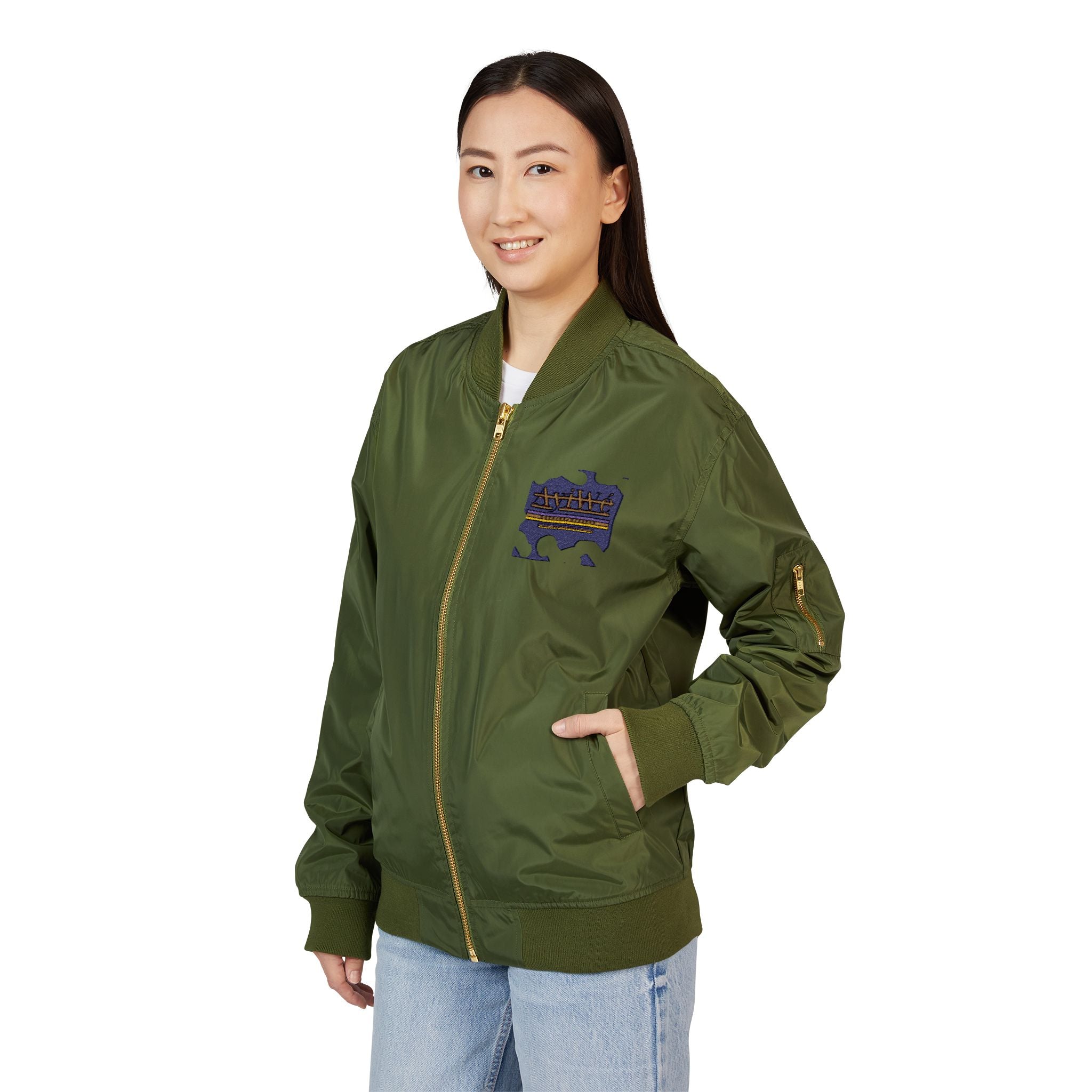 AyiWe-Soldier1 Recycled Bomber Jacket (Embroidery) Unisex
