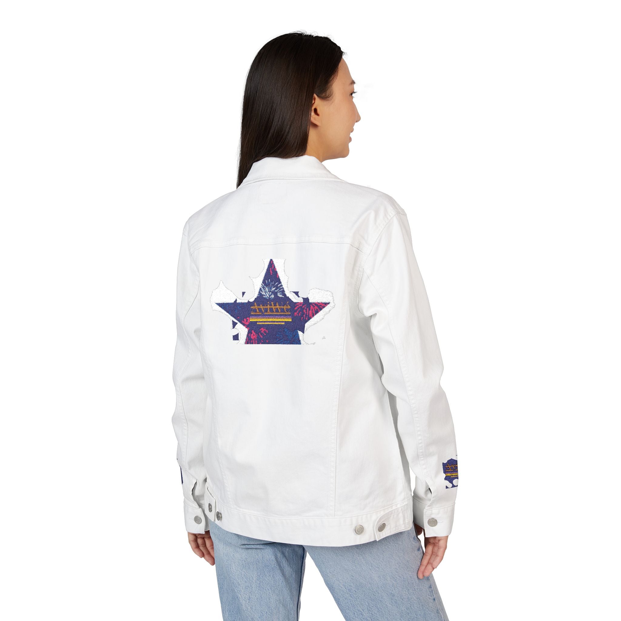 Fibonacci-AyiWeF Unisex Denim Jacket (Embroidery)