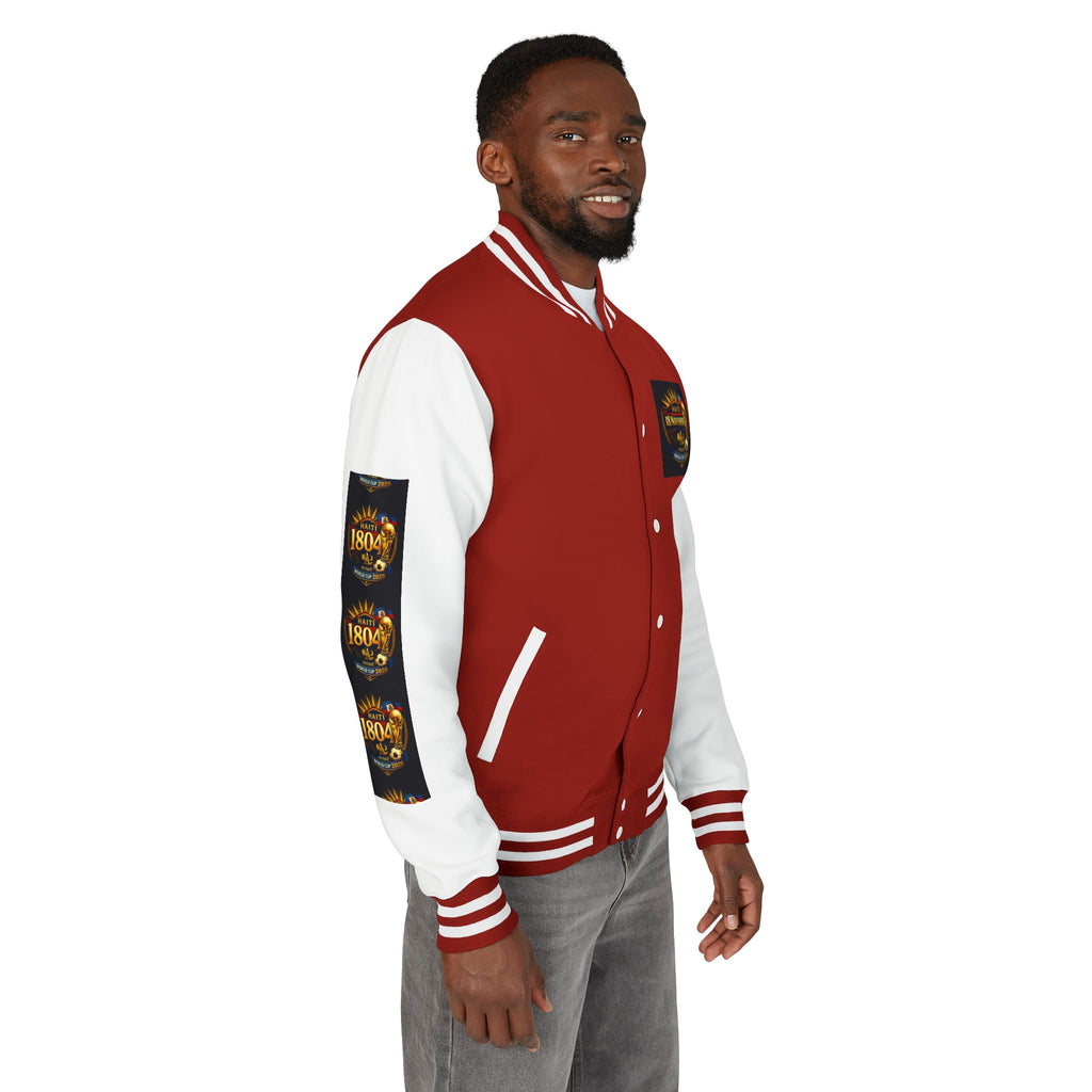 Haiti - Mondial2026 Unisex Heavyweight Letterman Jacket by AyiWe F&S - AyiWé Fashion & Style