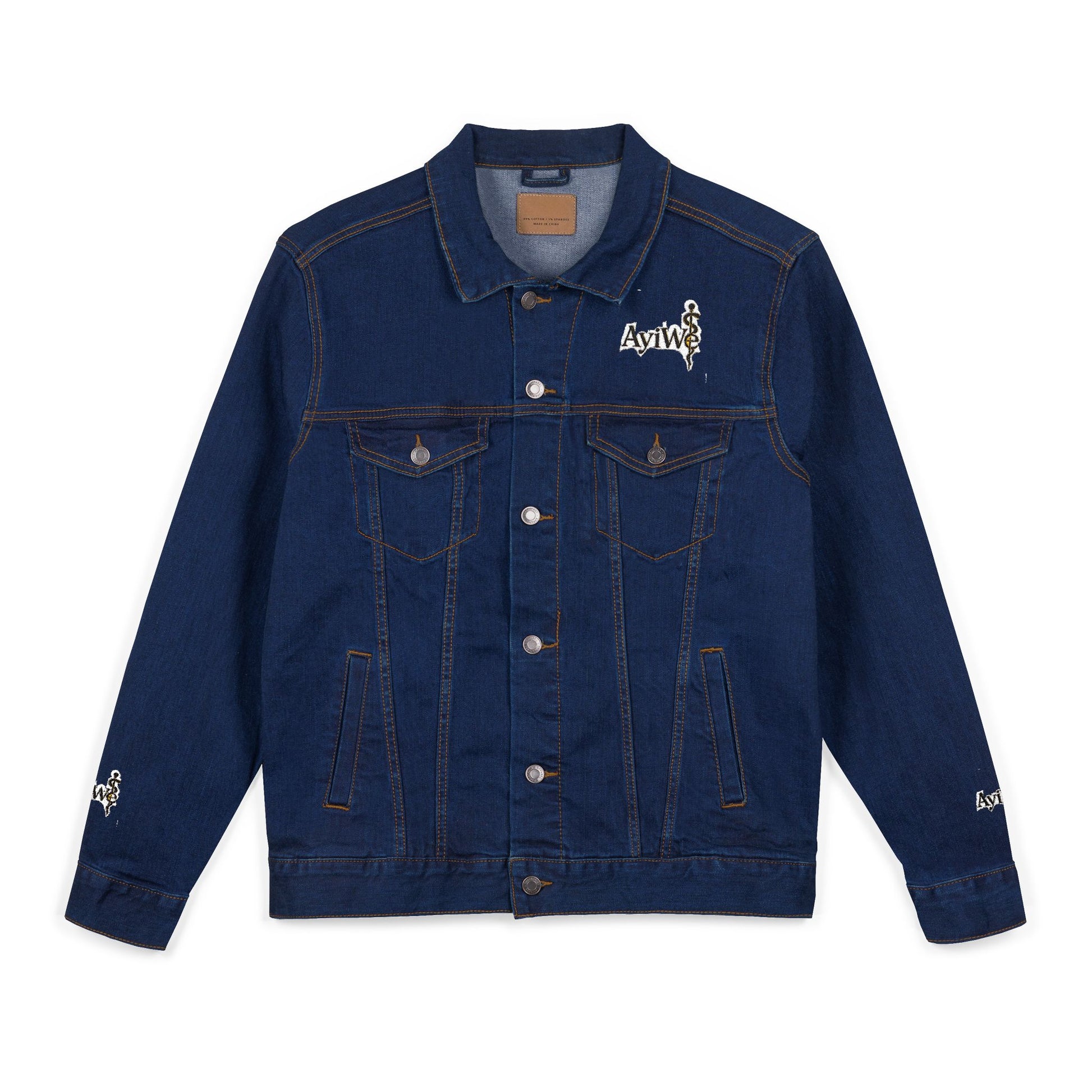 1AyiWé - Day&Night12 Unisex Denim Jacket (Embroidery) - AyiWé Fashion & Style