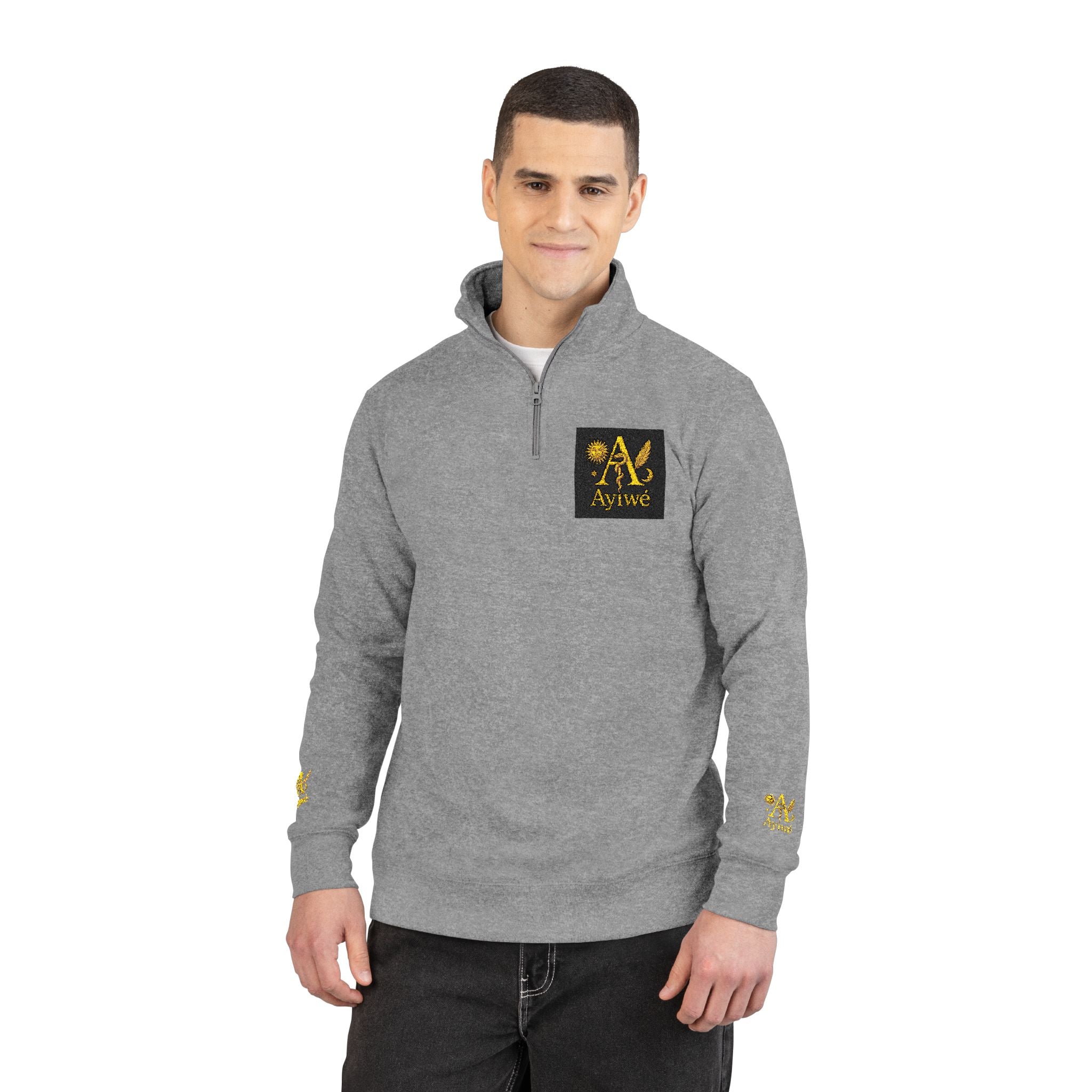A1-BL12-AyiWé Lifestyle Unisex Fleece Pullover (Embroidery)