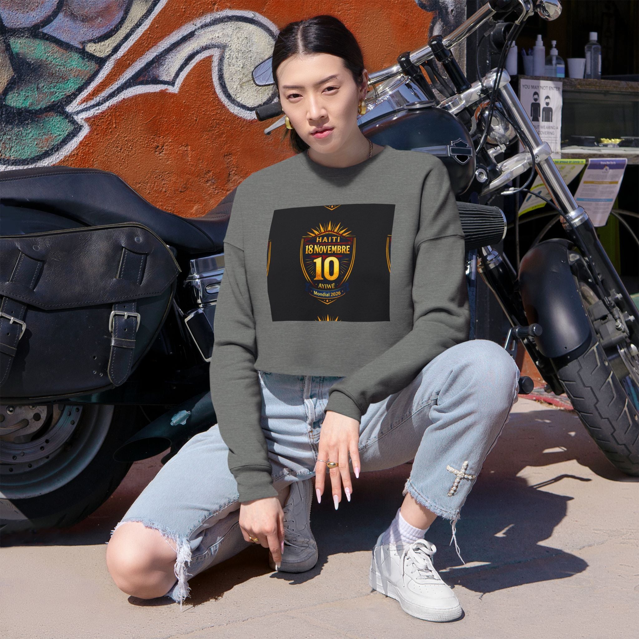 Ht1 - world Cup 2026 Women's Cropped Sweatshirt by AyiWe F&S - AyiWé Fashion & Style