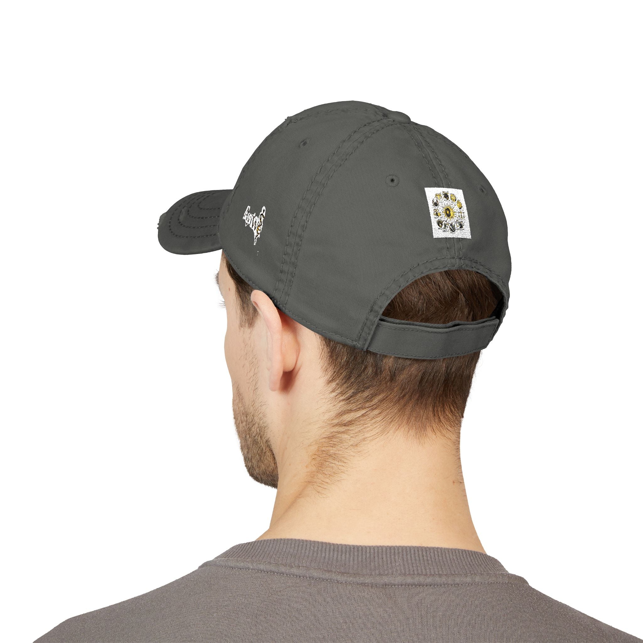 AB3-AyiWé Distressed Dad Hat (Embroidery)
