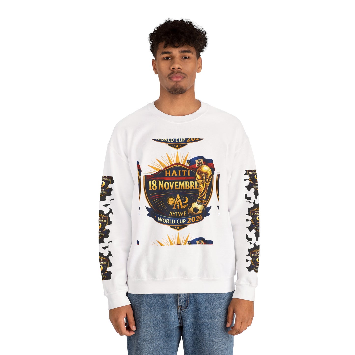 Ayiti18WC - Goal1 Unisex Heavy Blend™ Crewneck Sweatshirt by AyiWe F&S - AyiWé Fashion & Style