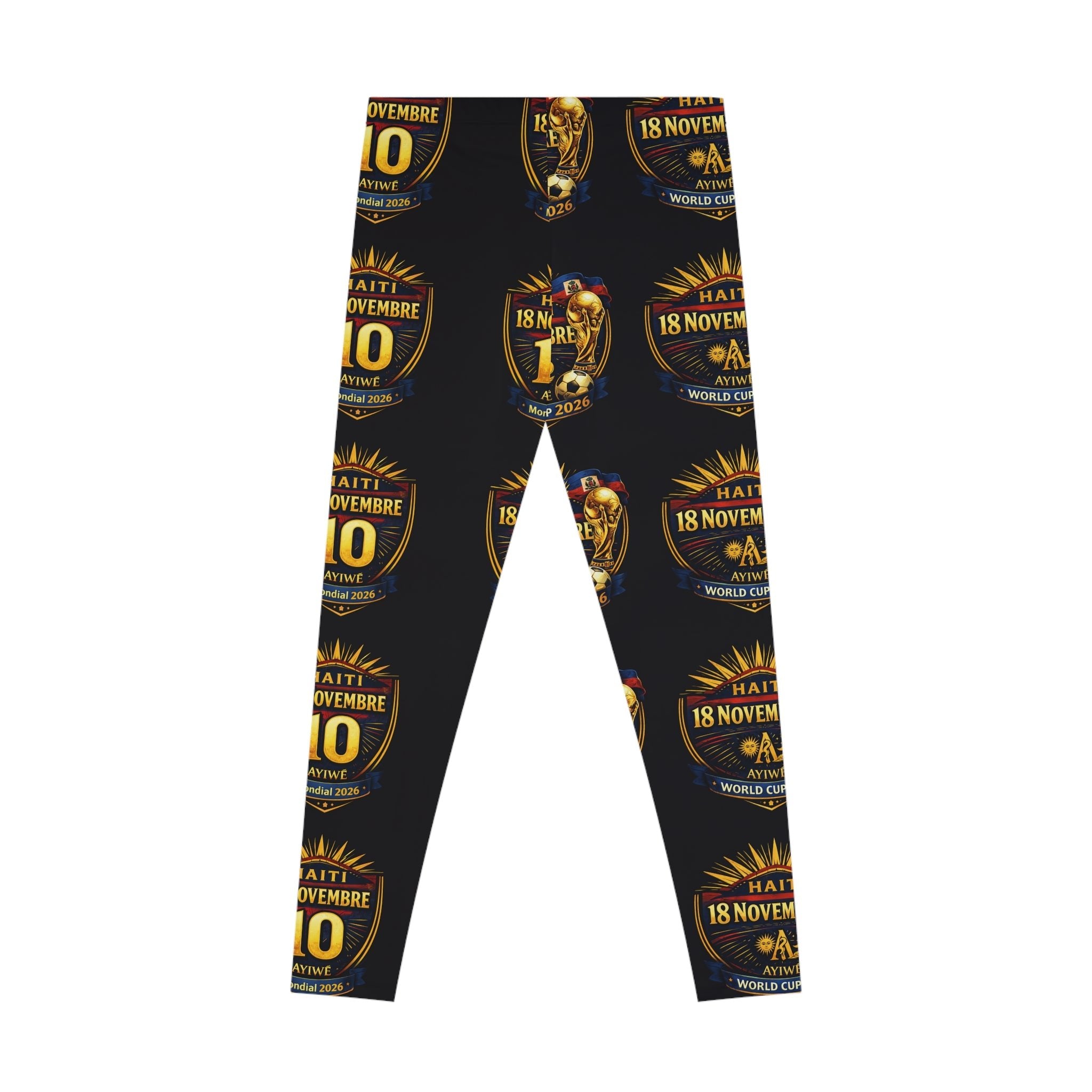 Ayiti1804 - Mondial 2026 Stretchy Leggings (AOP) by AyiWe F&S - AyiWé Fashion & Style