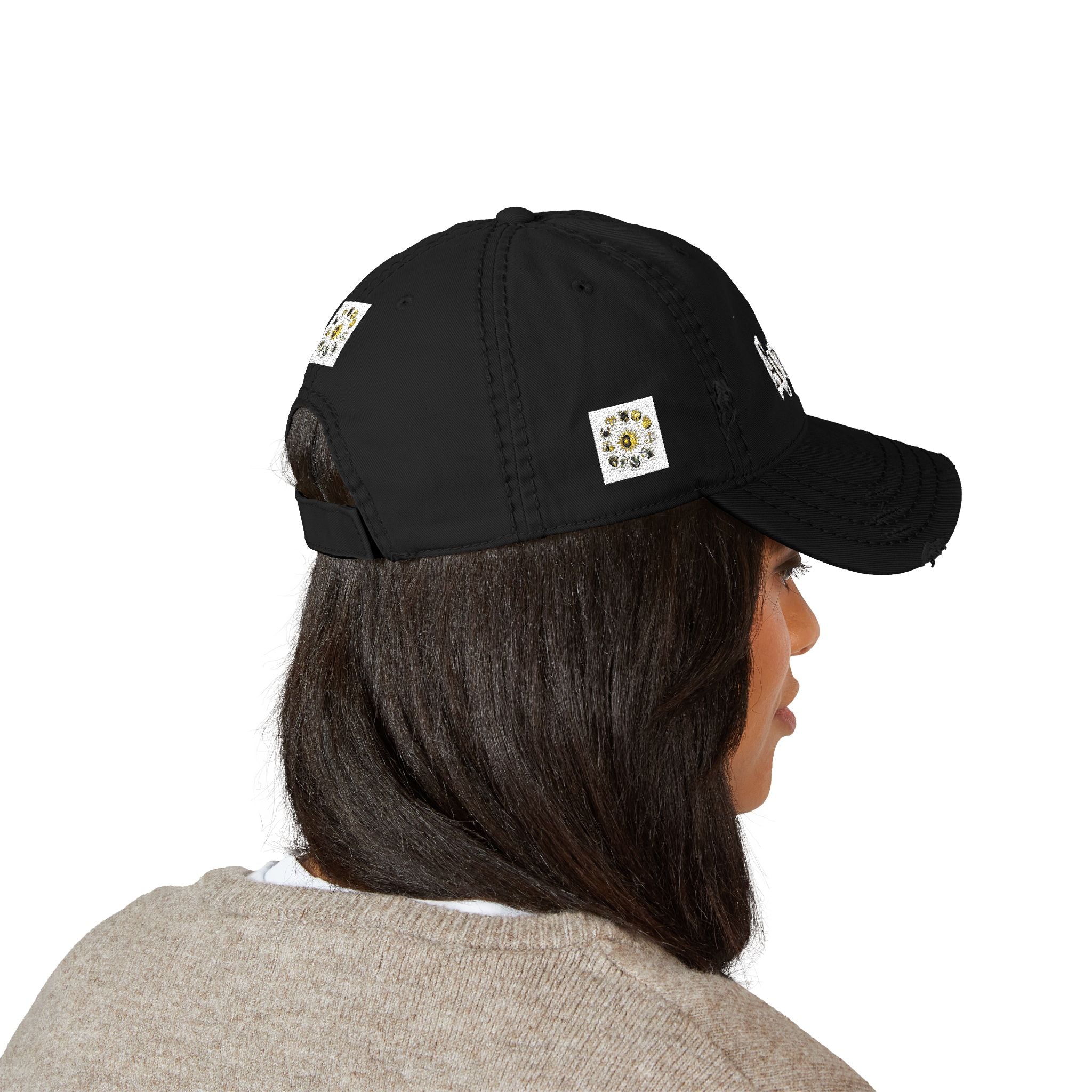 AB3-AyiWé Distressed Dad Hat (Embroidery)