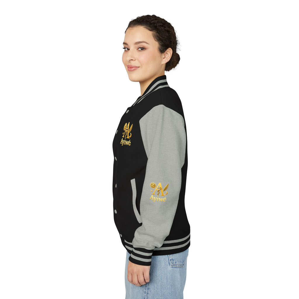 1-A High DegreAyiWé Unisex Heavyweight Letterman Jacket