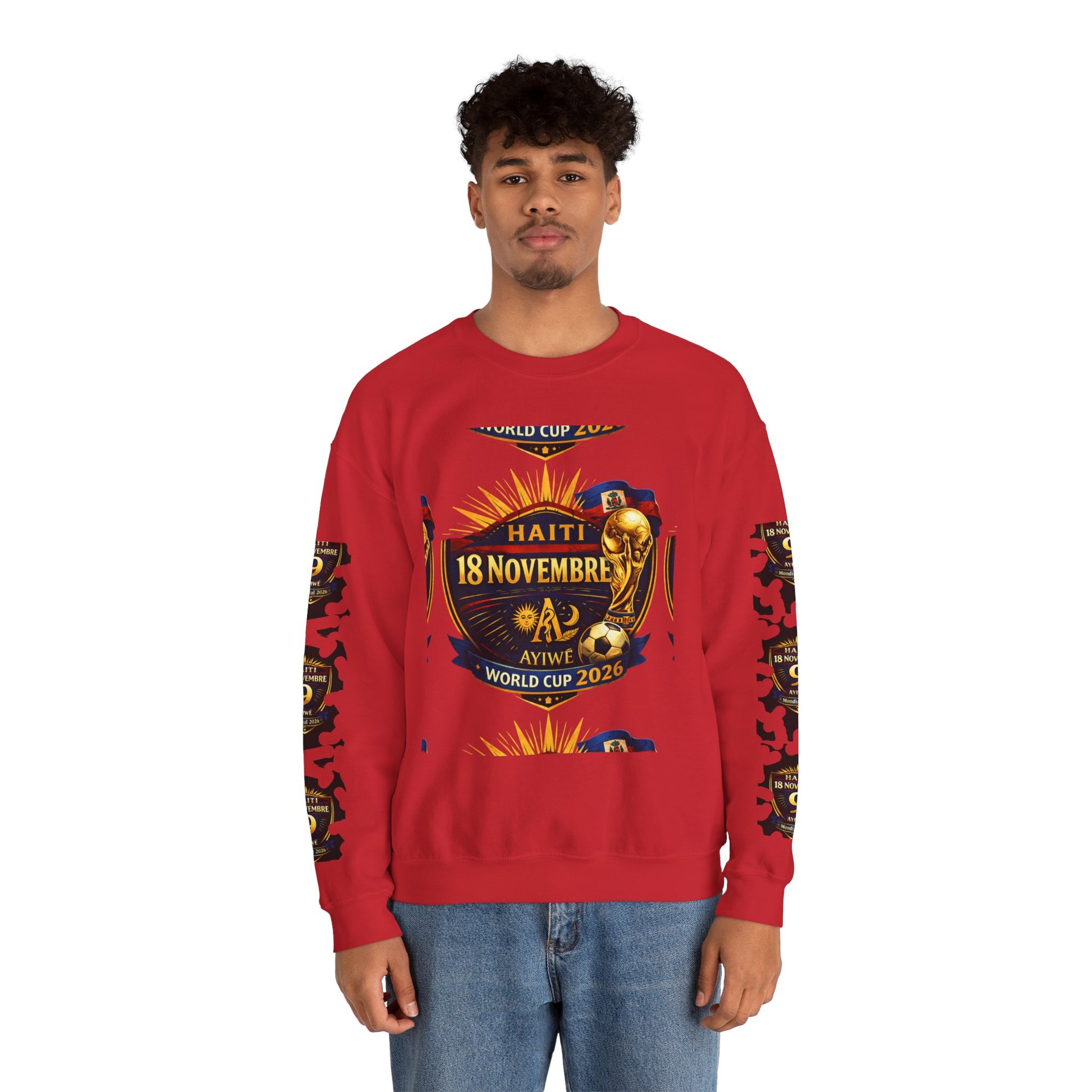 Ayiti18WC - Goal1 Unisex Heavy Blend™ Crewneck Sweatshirt by AyiWe F&S - AyiWé Fashion & Style