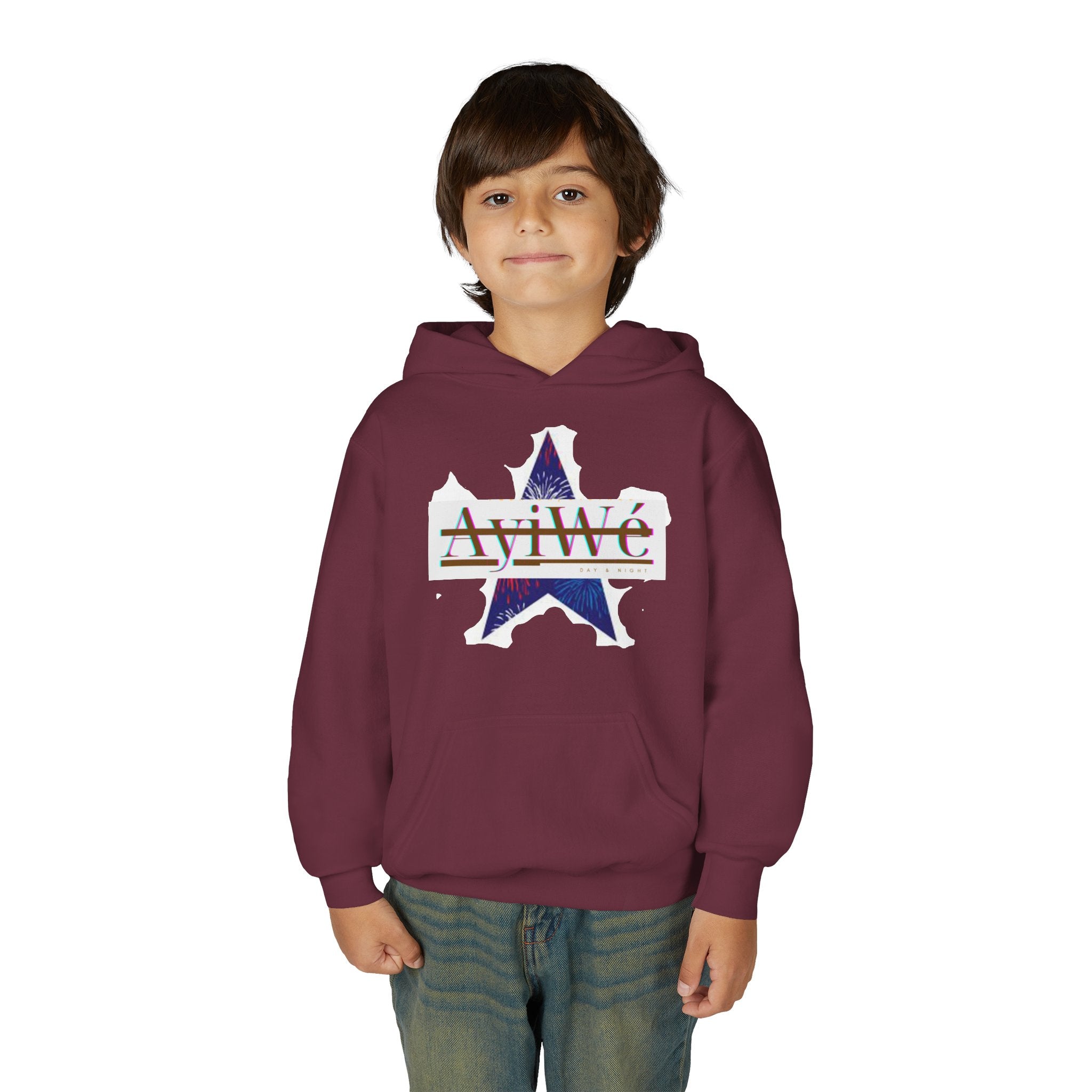 AyiWé Young-1 Youth Heavy Blend Hooded Sweatshirt