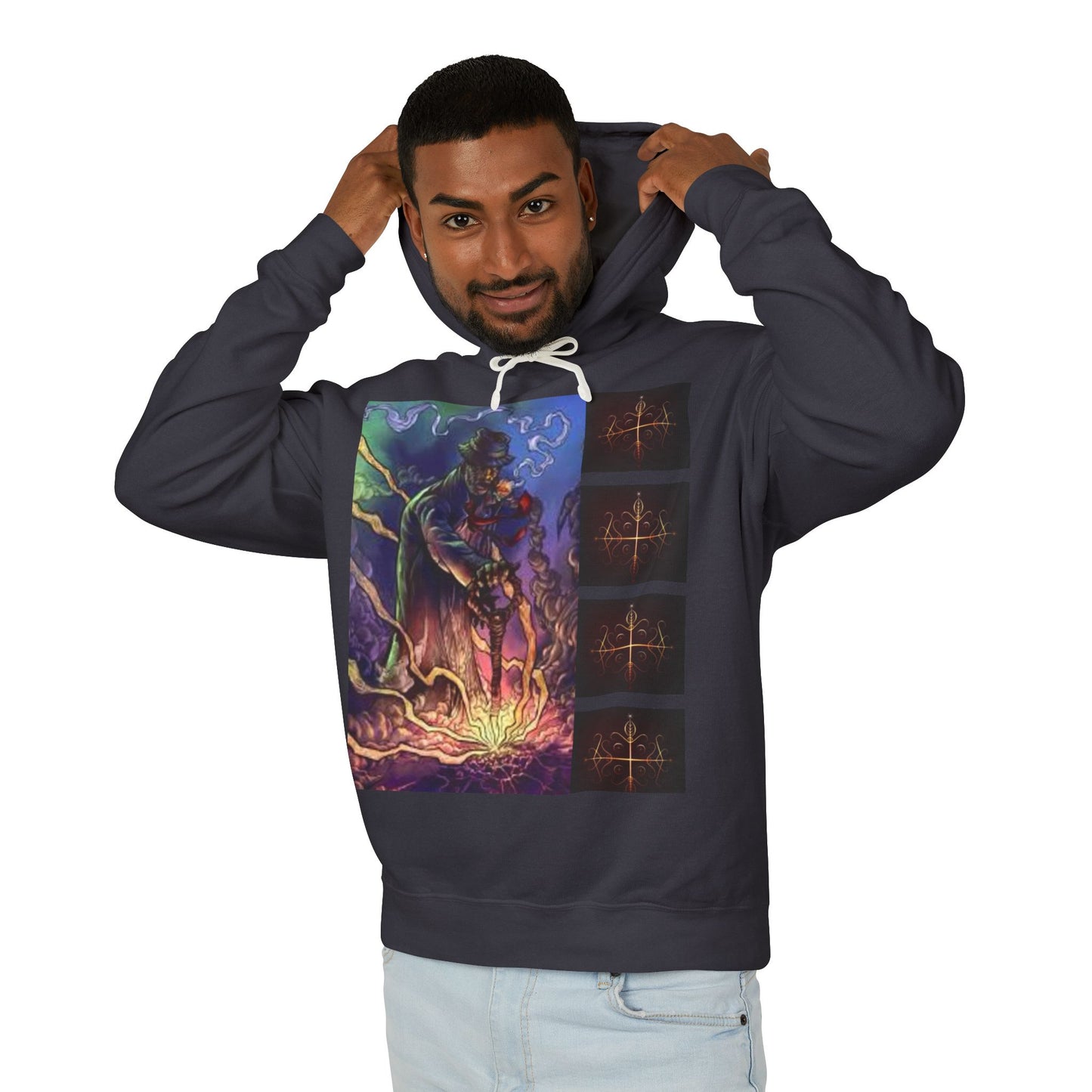 Ayi06 Unisex Lightweight Hooded Sweatshirt. Powered by AyiWe FS