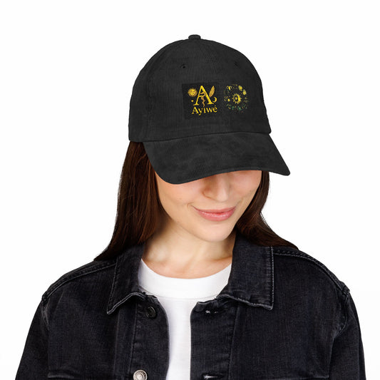 12Sun - AyiWé Vintage Corduroy Cap (Embroidery) - AyiWé Fashion & Style