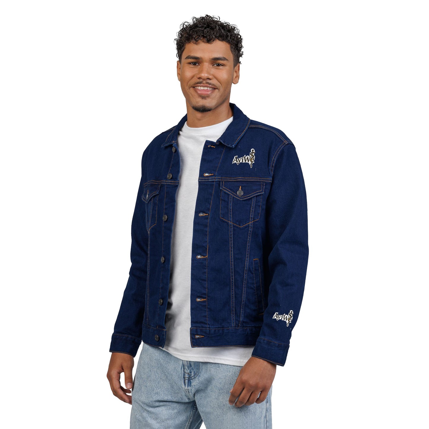 1AyiWé - Day&Night12 Unisex Denim Jacket (Embroidery) - AyiWé Fashion & Style