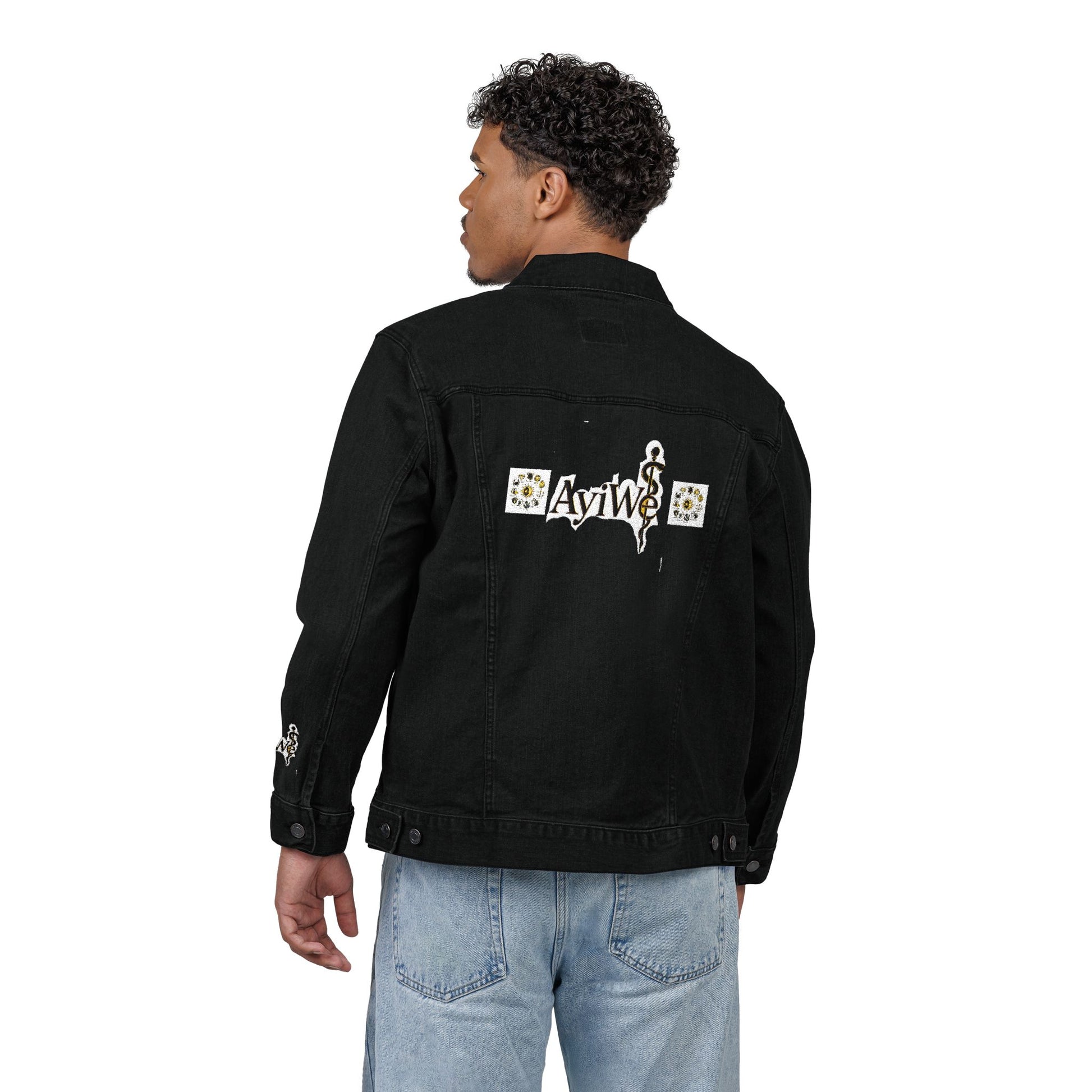 1AyiWé - Day&Night12 Unisex Denim Jacket (Embroidery) - AyiWé Fashion & Style