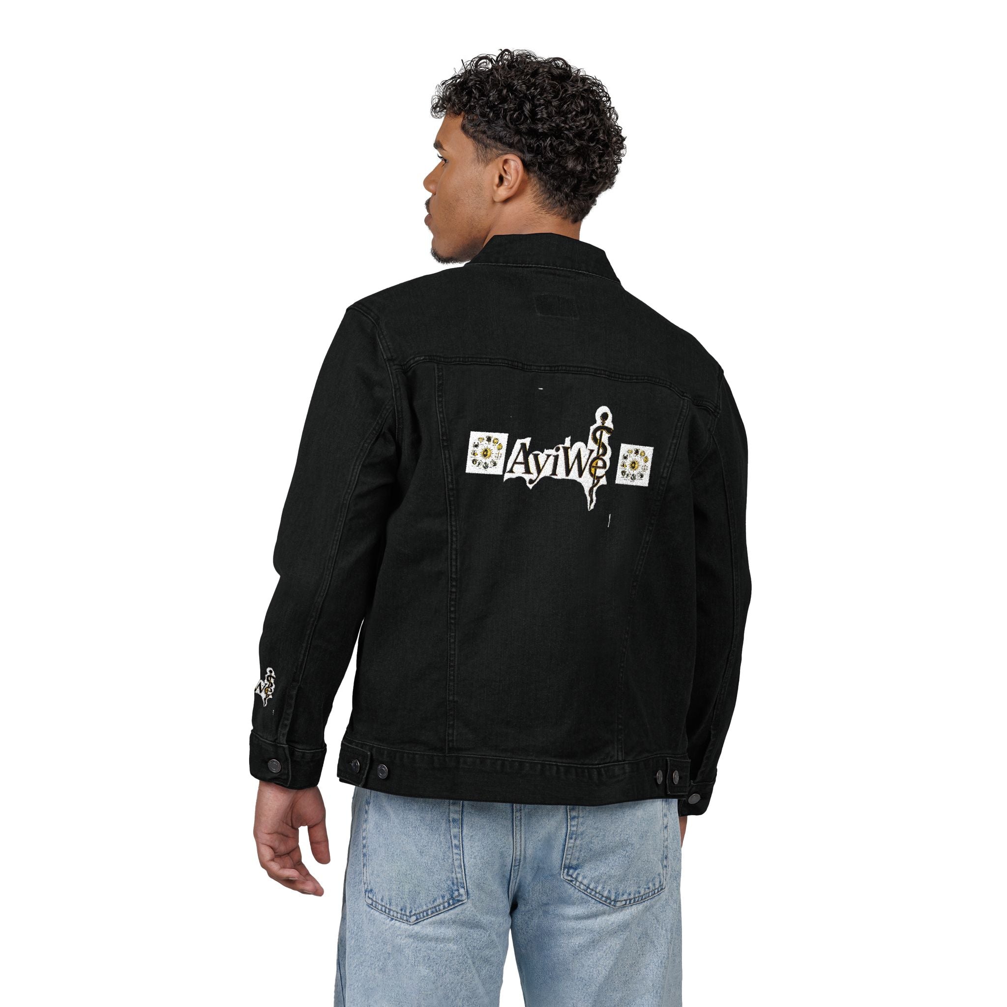 1AyiWé-Day&Night12 Unisex Denim Jacket (Embroidery)