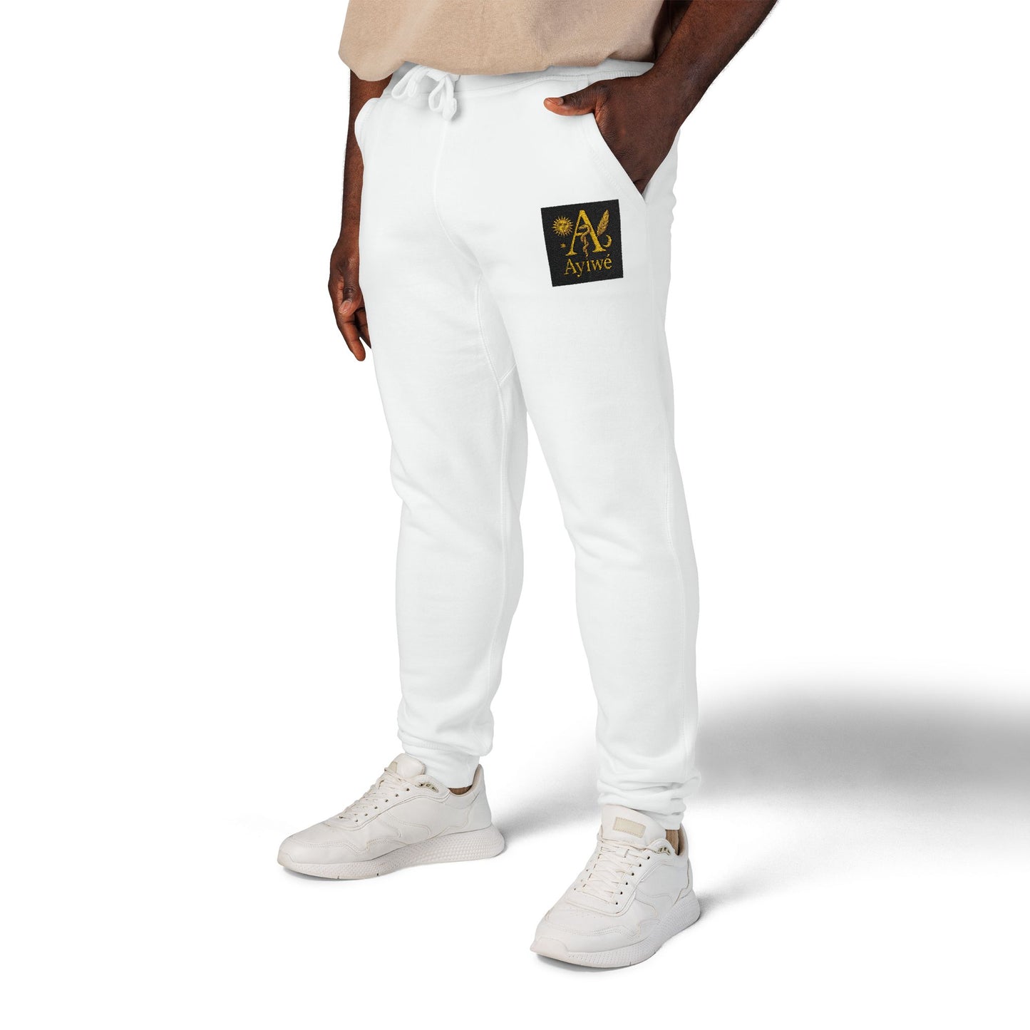B - One AyiWé Unisex Fleece Sweatpants (Embroidery) - AyiWé Fashion & Style