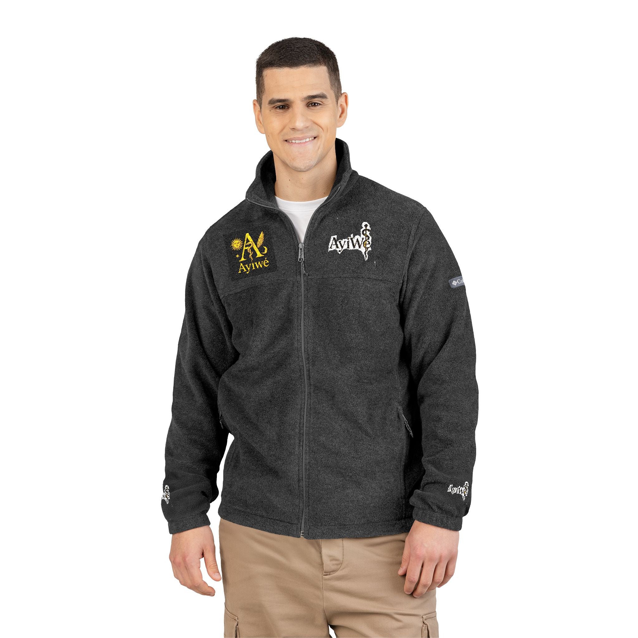 1A-AyiWé-Fibonacci8 Unisex Columbia Fleece Jacket (Embroidery)