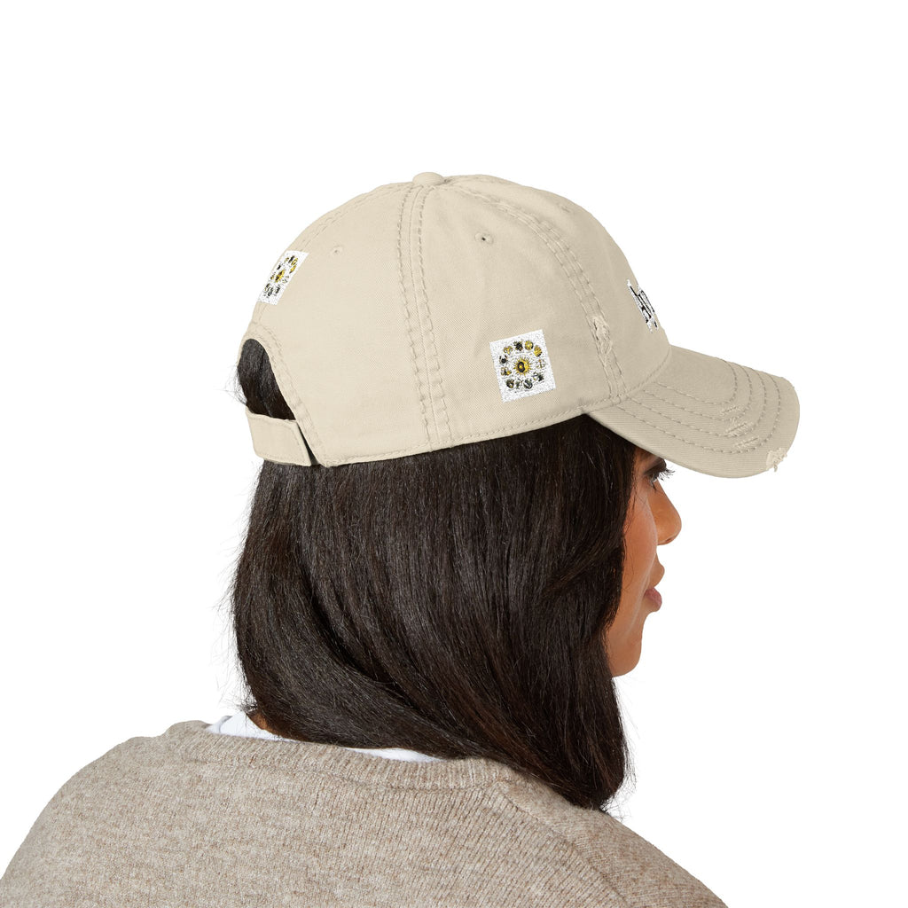 AB3-AyiWé Distressed Dad Hat (Embroidery)