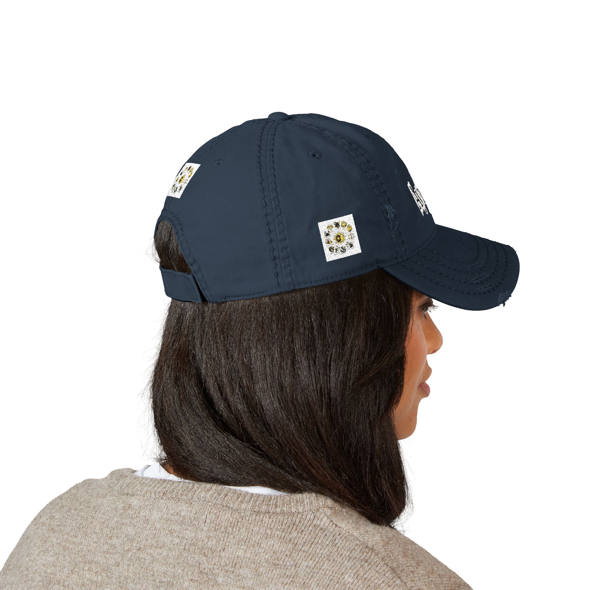 AB3-AyiWé Distressed Dad Hat (Embroidery)