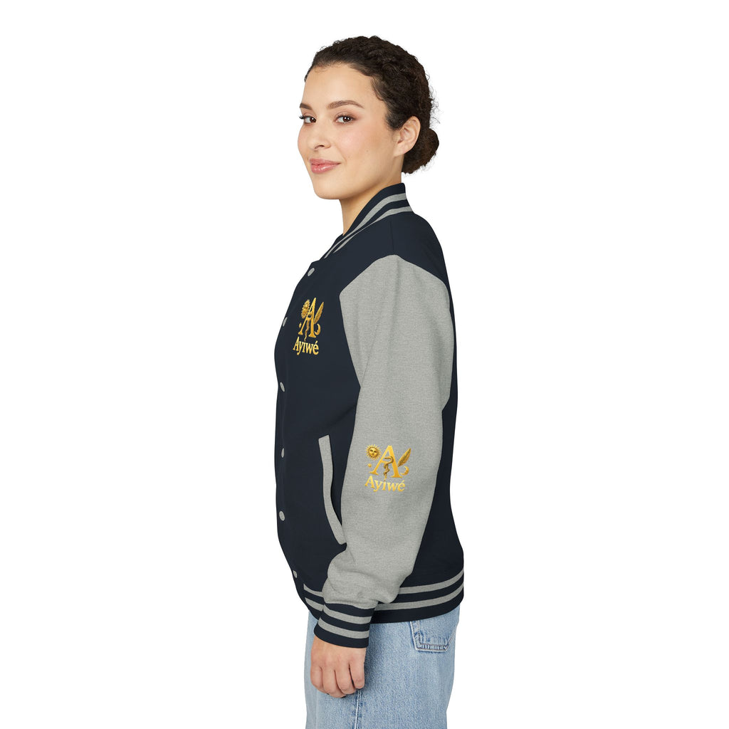 1-A High DegreAyiWé Unisex Heavyweight Letterman Jacket