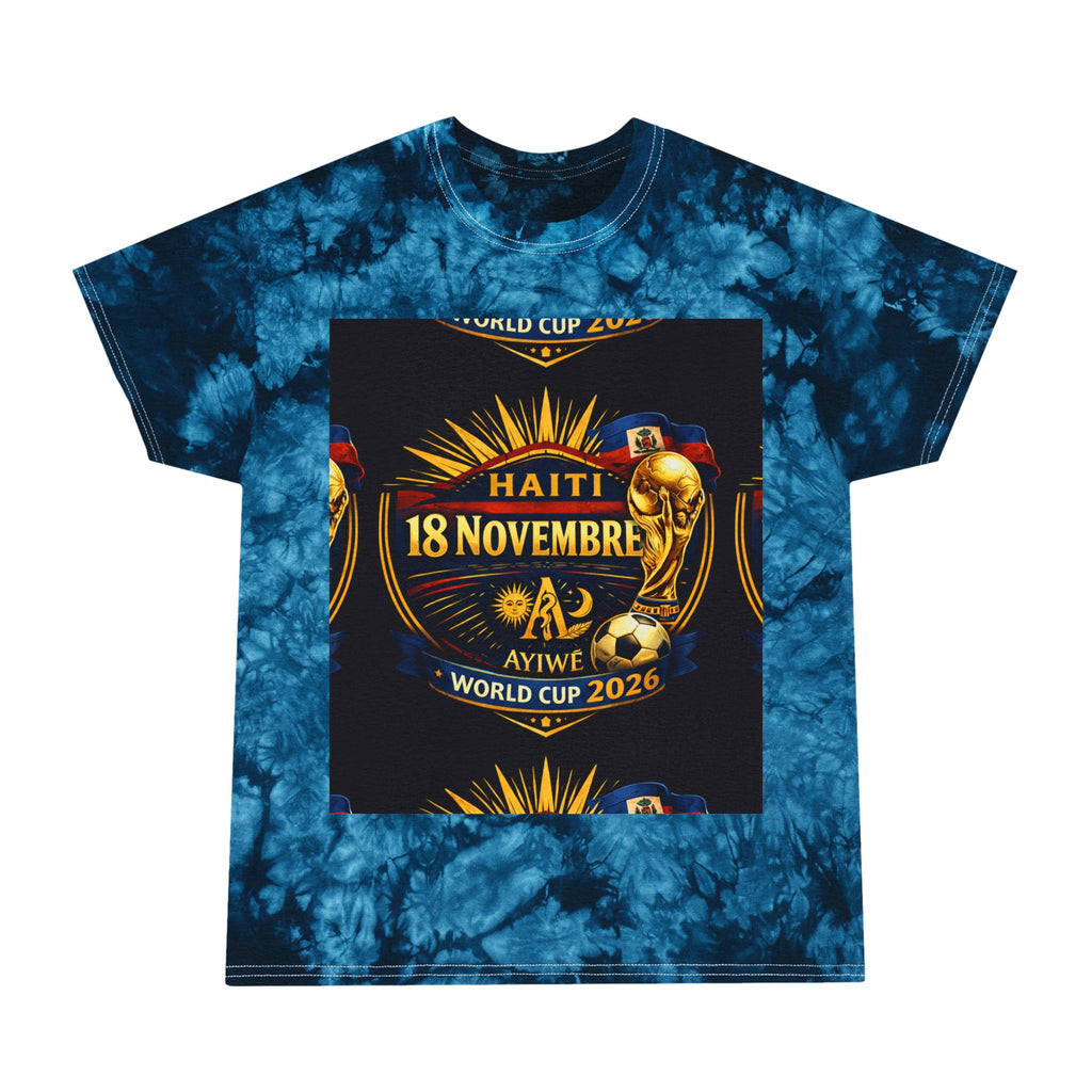 Ayiti18WC - Victoire WC 2026 Tie - Dye Tee, Crystal by AyiWe F&S by Ayiwe F&S - AyiWé Fashion & Style