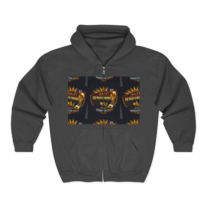Ayiti18WC - 09G Unisex Heavy Blend™ Full Zip Hooded Sweatshirt by AyiWe F&S - AyiWé Fashion & Style