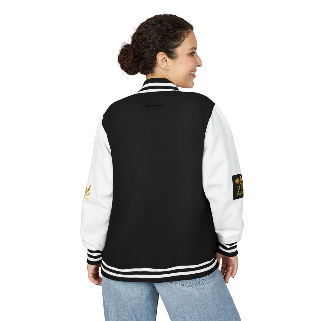 1-A High DegreAyiWé Unisex Heavyweight Letterman Jacket