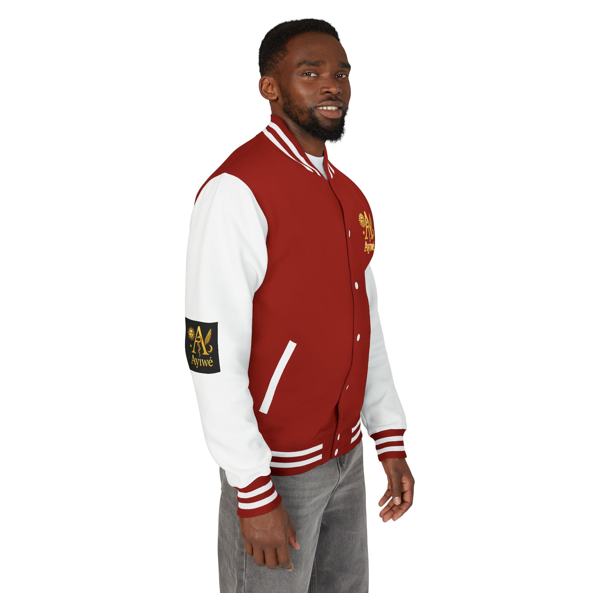 1-A High DegreAyiWé Unisex Heavyweight Letterman Jacket