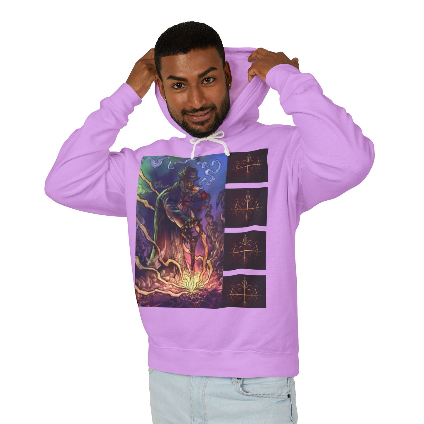 Ayi06 Unisex Lightweight Hooded Sweatshirt. Powered by AyiWe FS