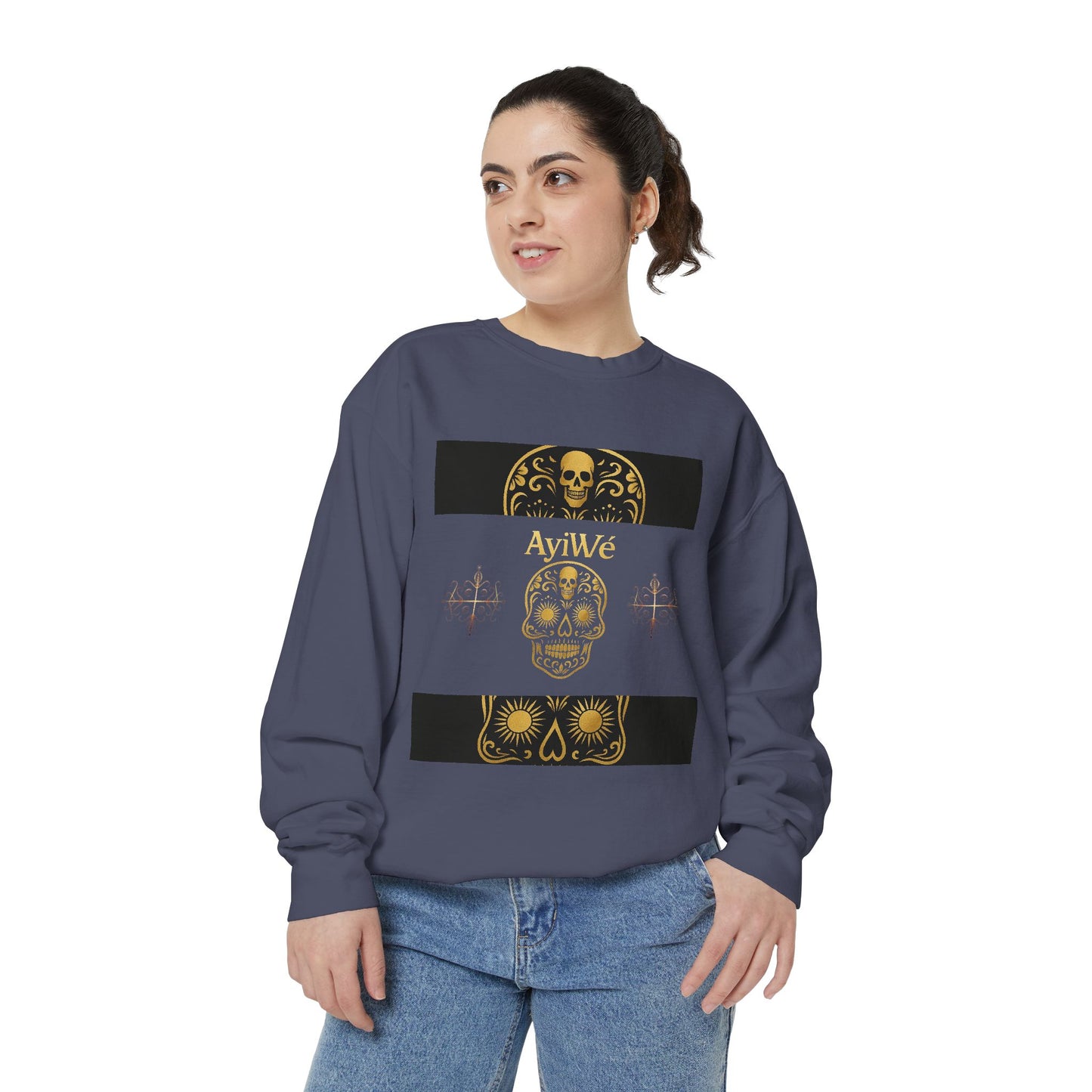 4K-Ayi Unisex Garment-Dyed Sweatshirt. Powered by AyiWe FS