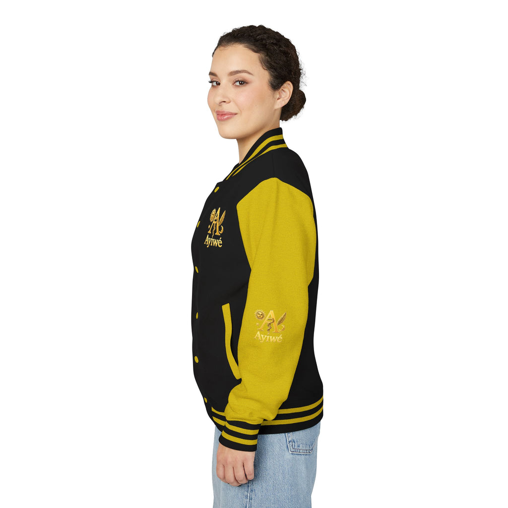 1-A High DegreAyiWé Unisex Heavyweight Letterman Jacket