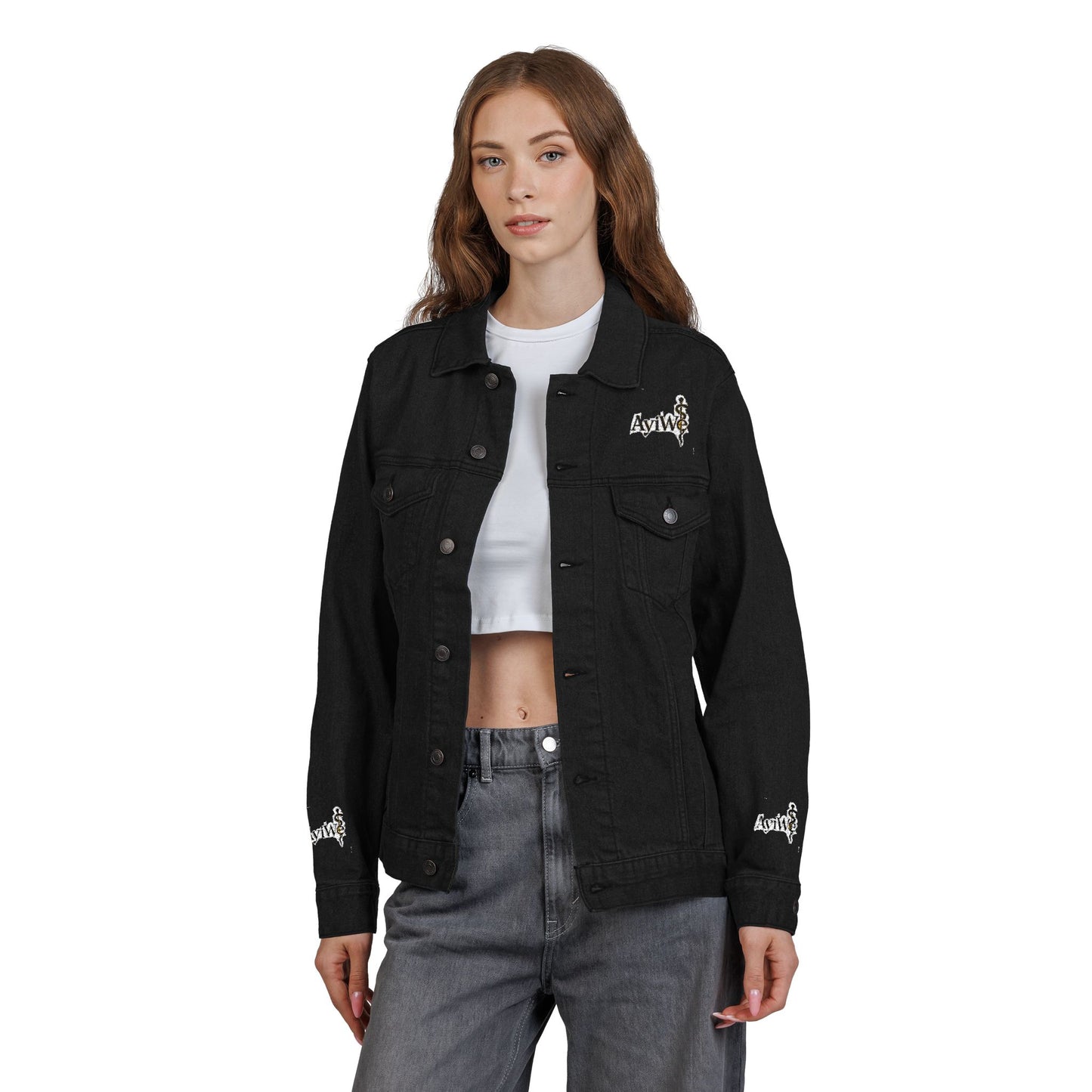 1AyiWé - Day&Night12 Unisex Denim Jacket (Embroidery) - AyiWé Fashion & Style