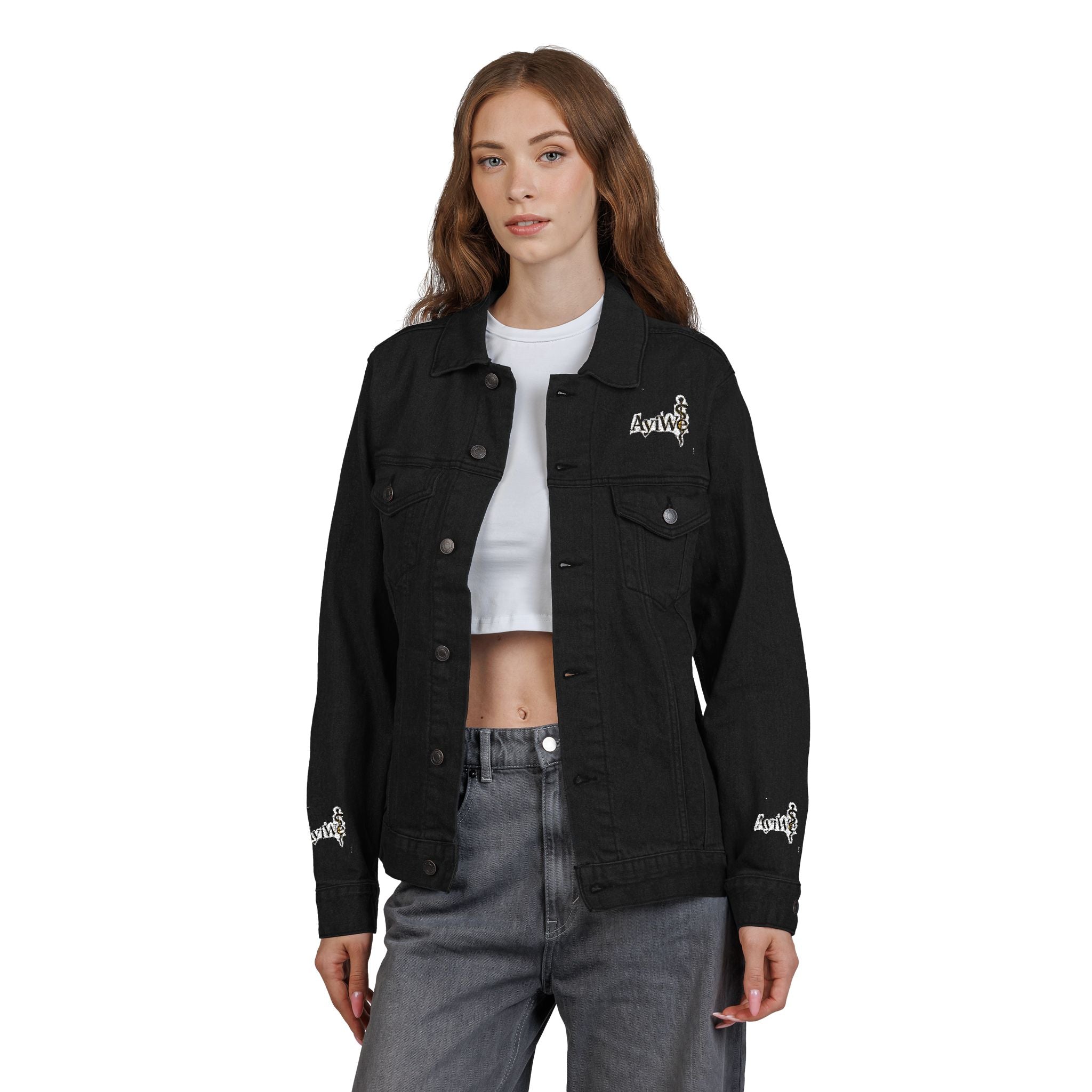 1AyiWé-Day&Night12 Unisex Denim Jacket (Embroidery)