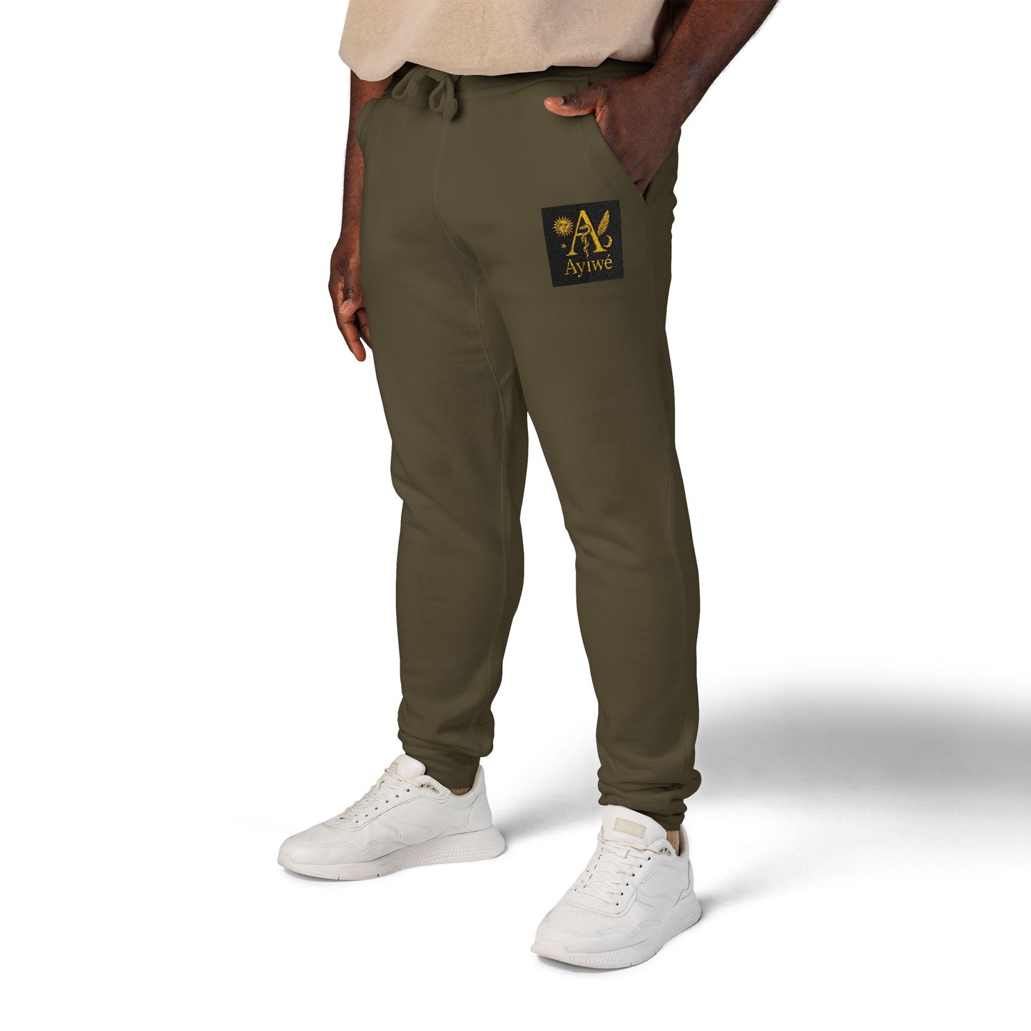 B - One AyiWé Unisex Fleece Sweatpants (Embroidery) - AyiWé Fashion & Style