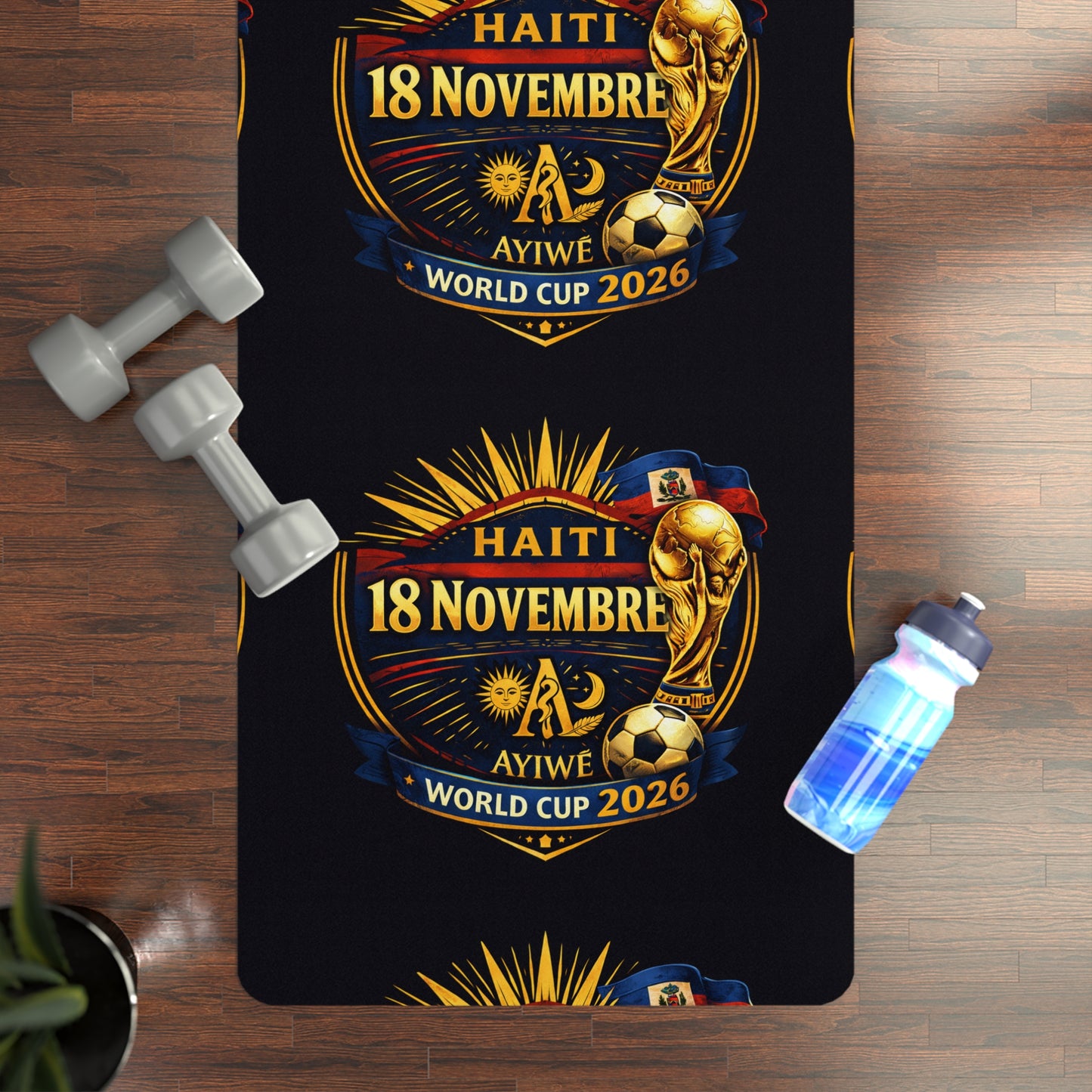 Rubber Yoga Mat/Haiti 18 Novembre by AyiWe F&S - AyiWé Fashion & Style