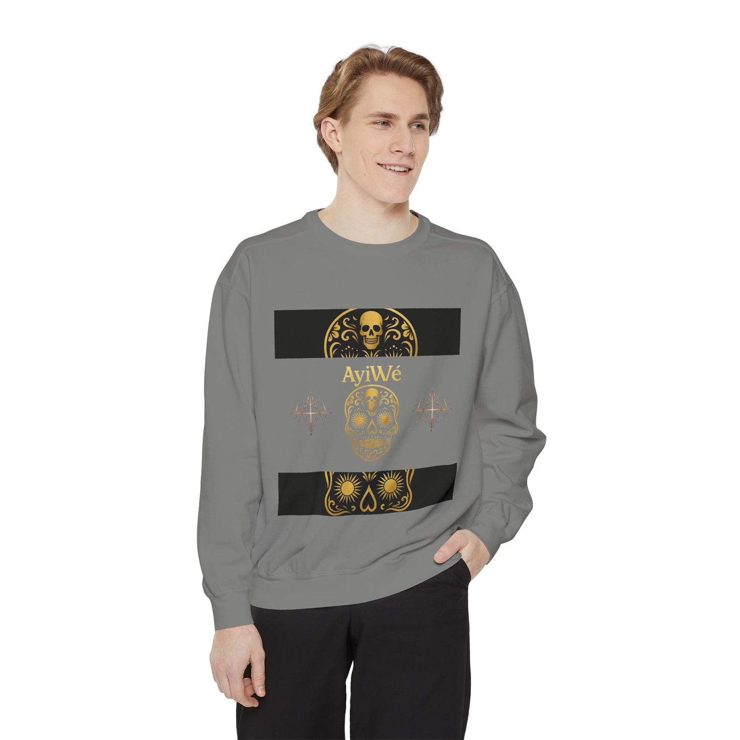 4K-Ayi Unisex Garment-Dyed Sweatshirt. Powered by AyiWe FS