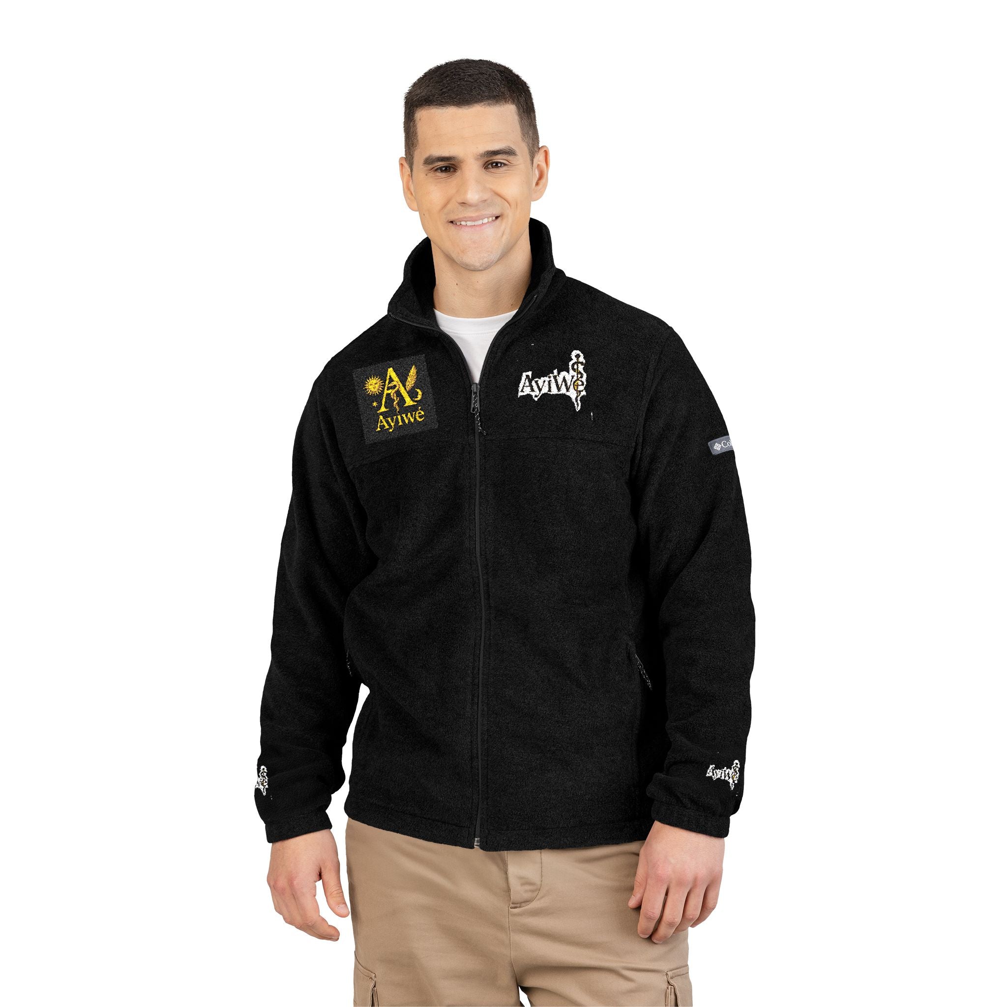 1A-AyiWé-Fibonacci8 Unisex Columbia Fleece Jacket (Embroidery)