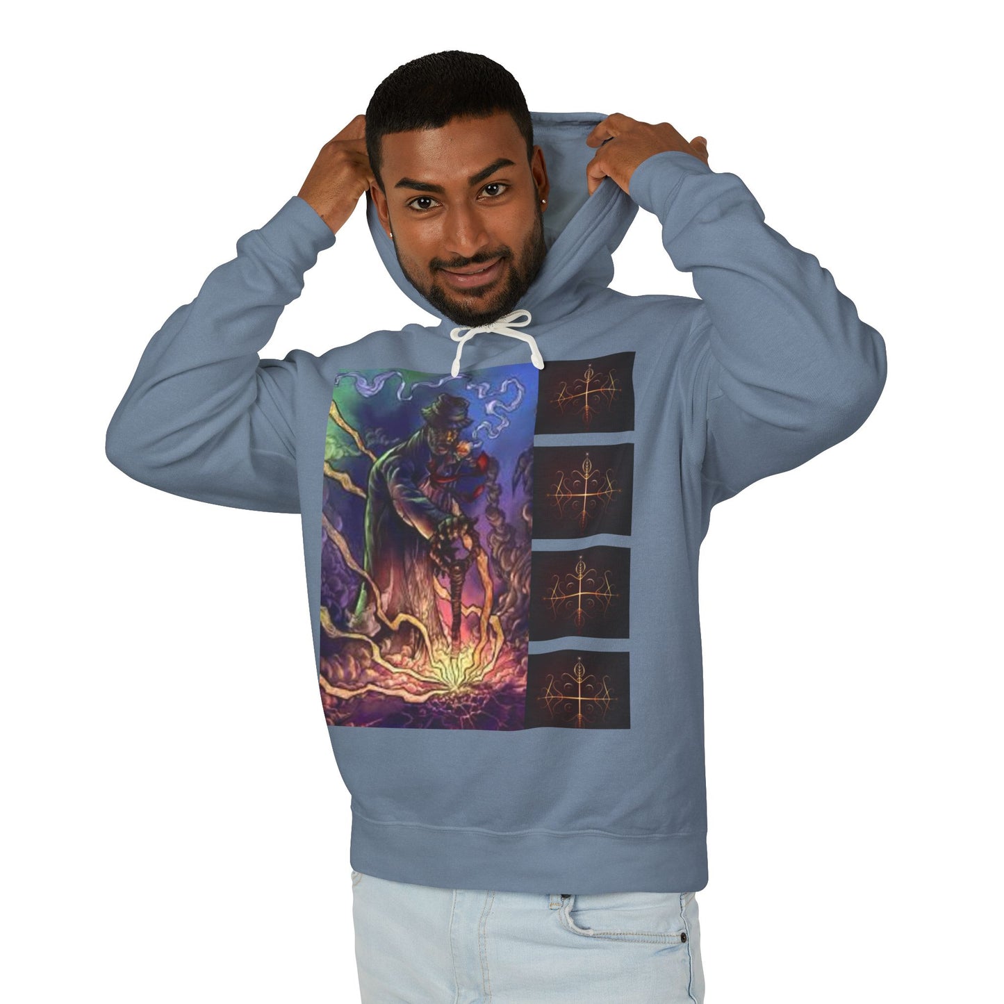 Ayi06 Unisex Lightweight Hooded Sweatshirt. Powered by AyiWe FS
